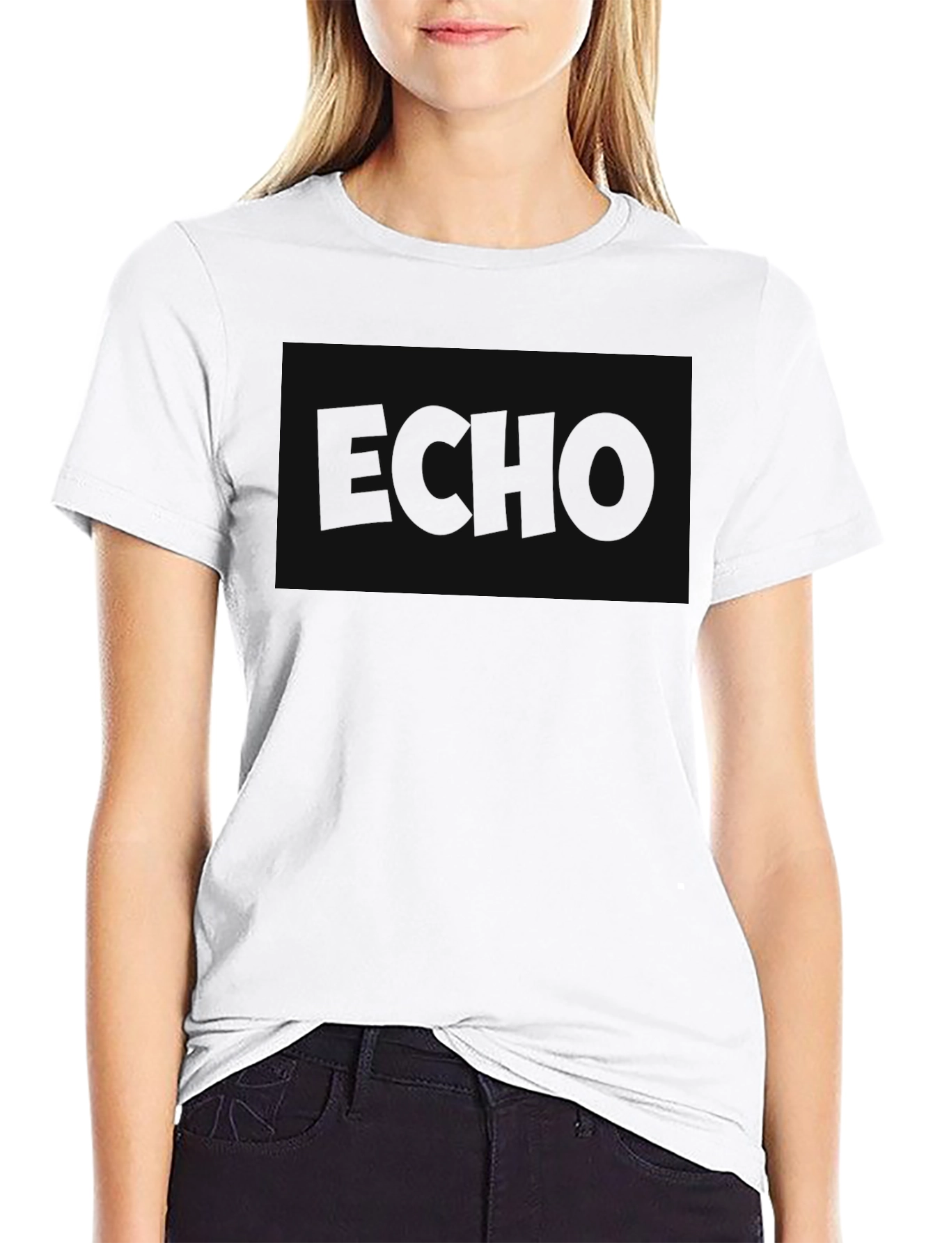Mens Black Echo Graphic T-Shirt