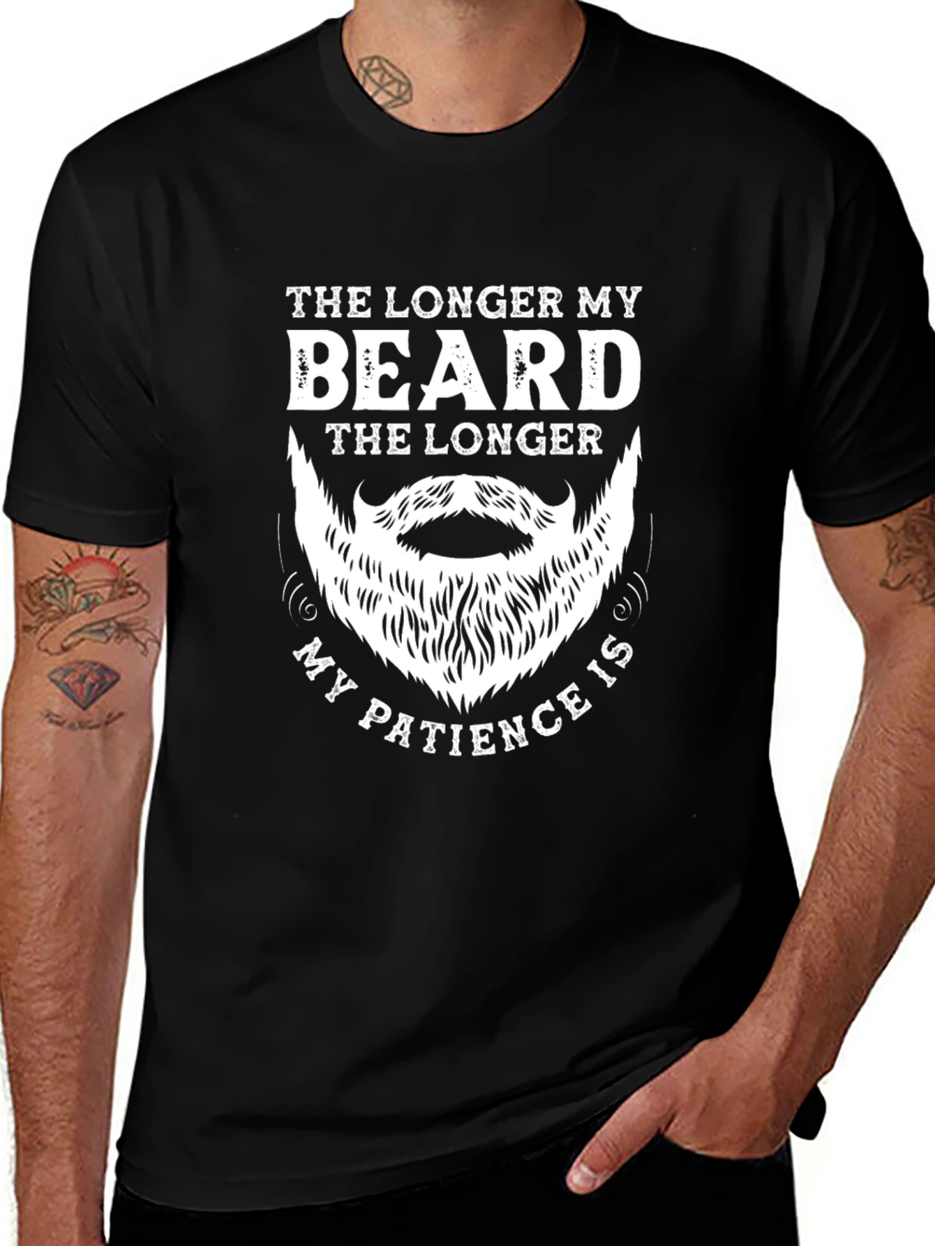 Beard Patience Graphic Tee - Funny Mens T-Shirt