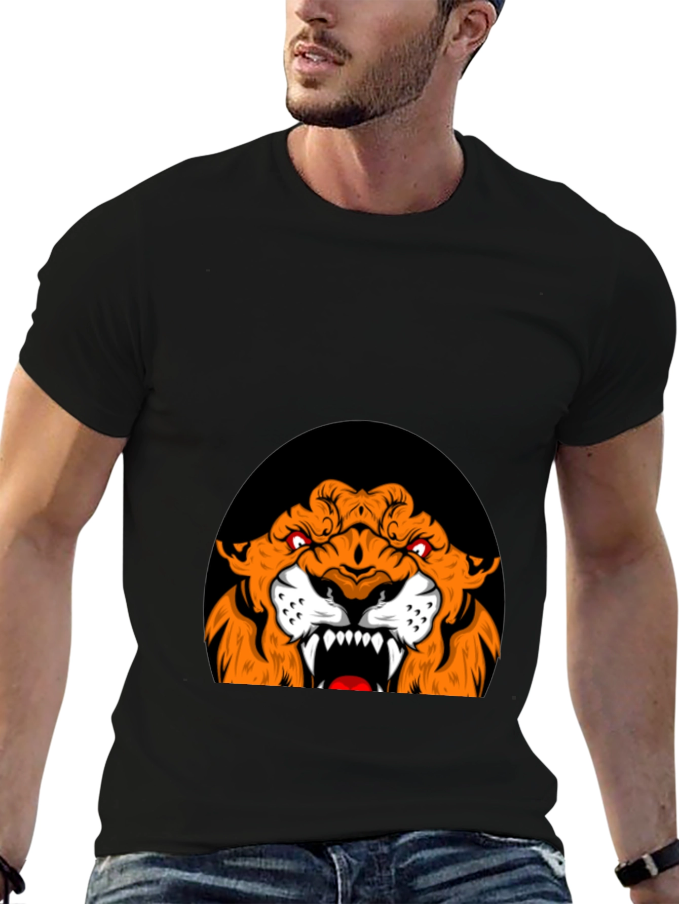 Roaring Tiger Graphic Tee - Black