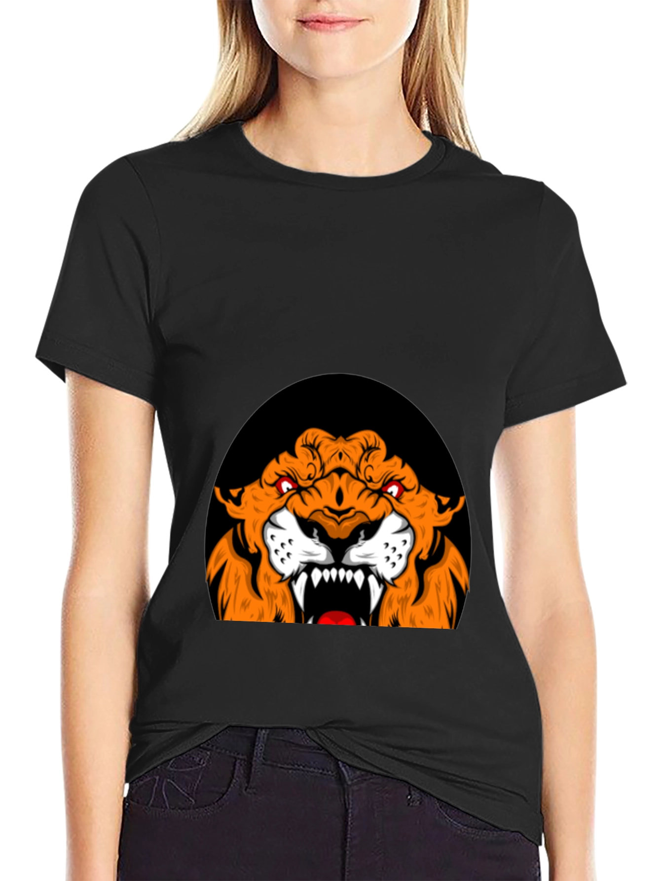 Roaring Tiger Graphic Tee - Black