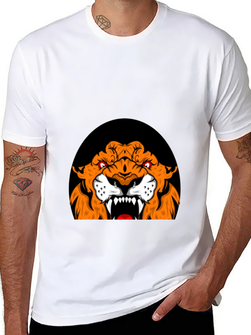 Roaring Tiger Graphic Tee - Black