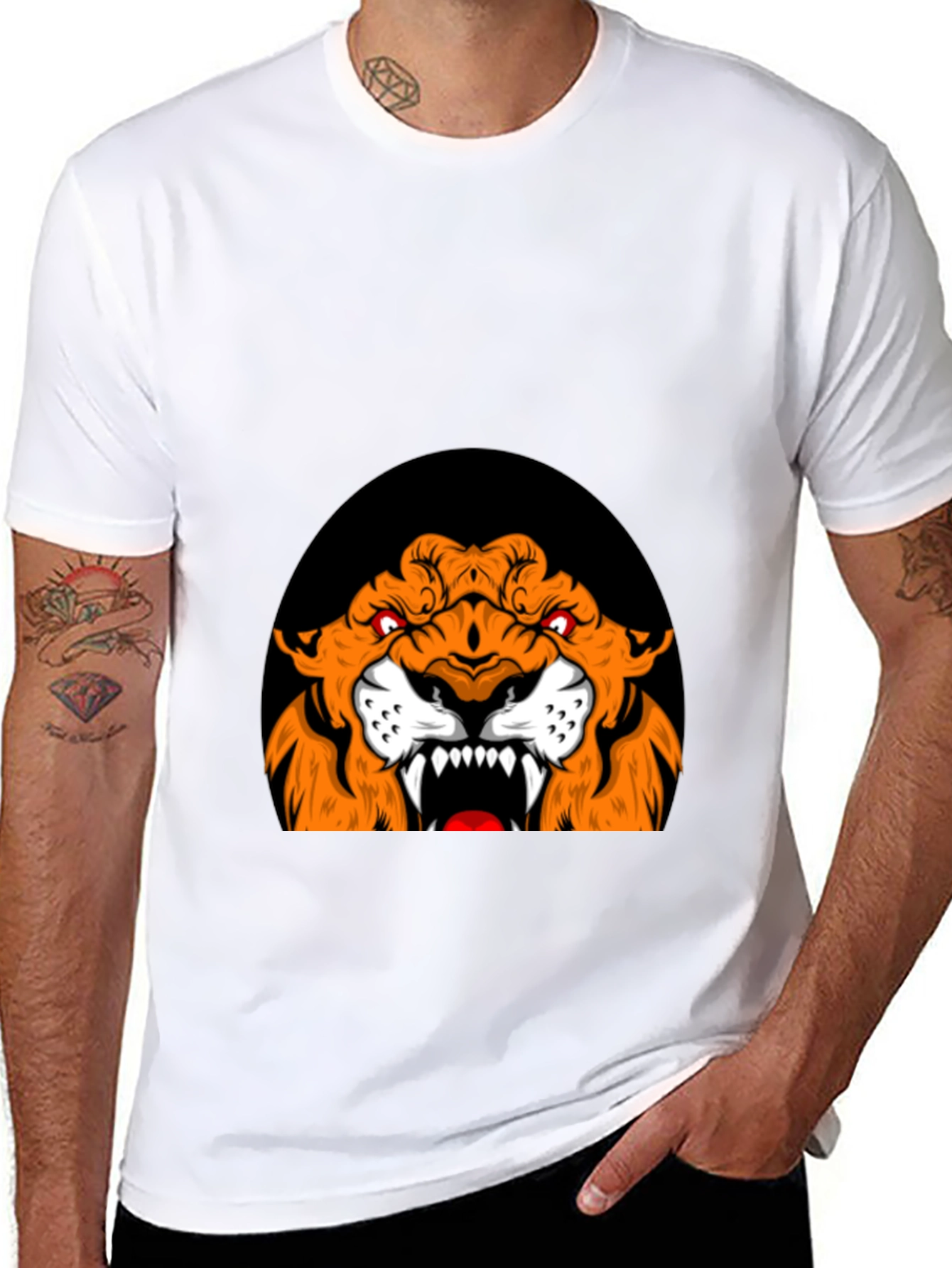 Roaring Tiger Graphic Tee - Black