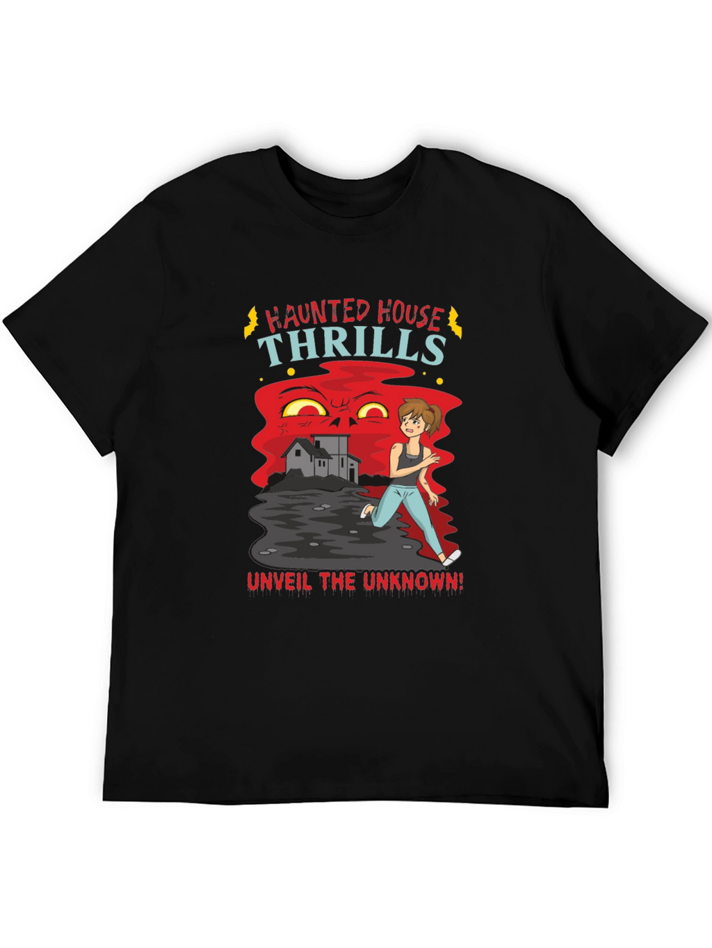 Haunted House Thrills Graphic Tee