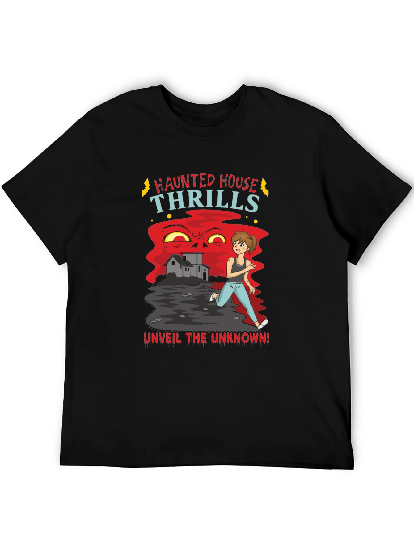 Haunted House Thrills Graphic Tee