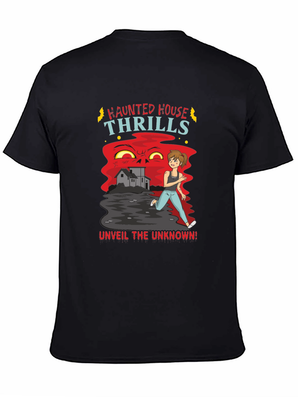 Haunted House Thrills Graphic Tee