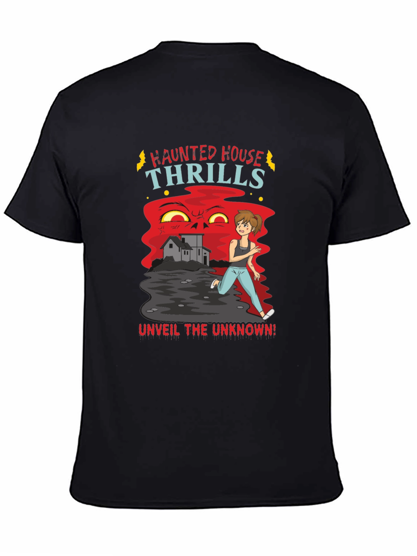 Haunted House Thrills Graphic Tee