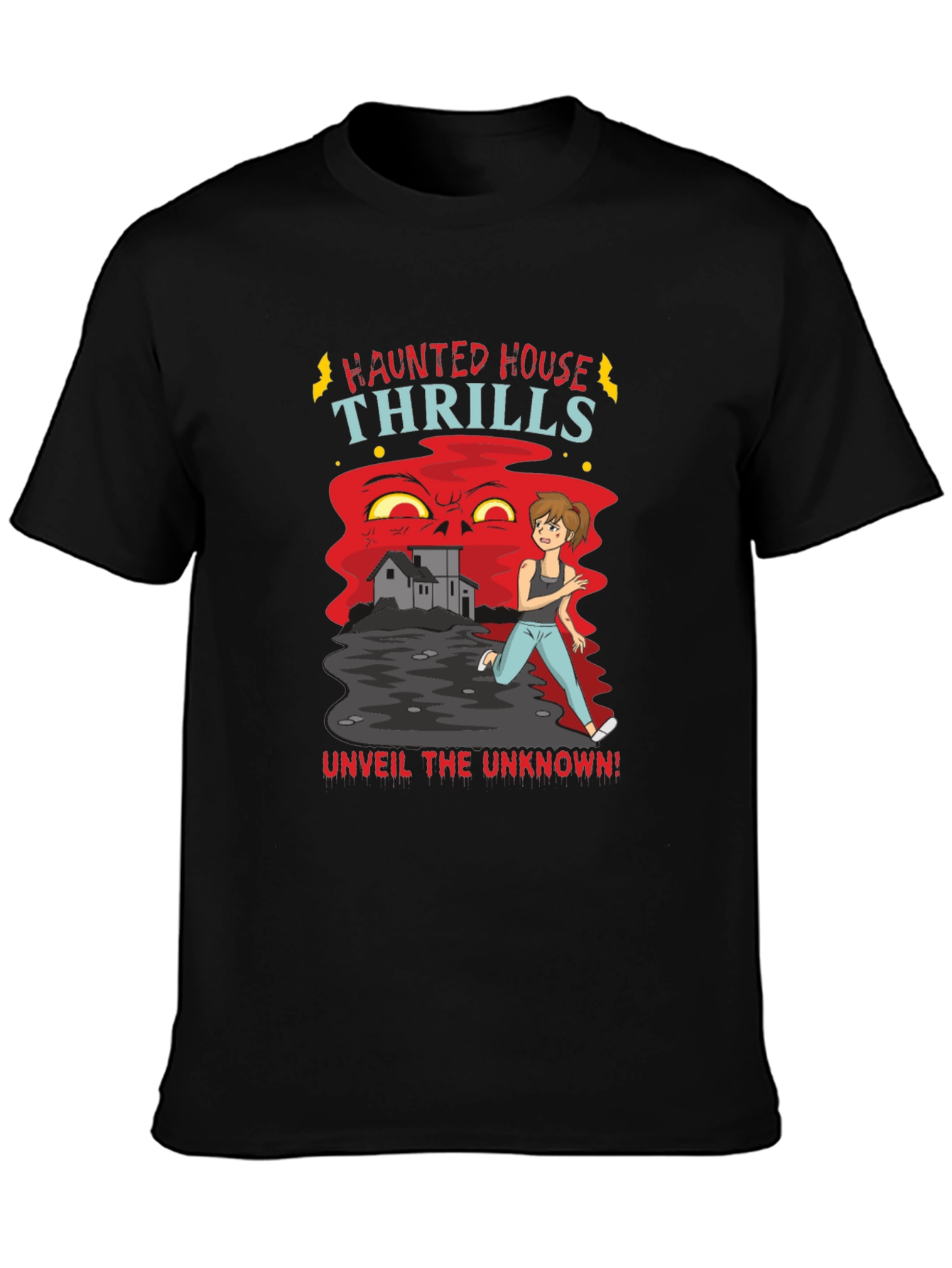 Haunted House Thrills Graphic Tee
