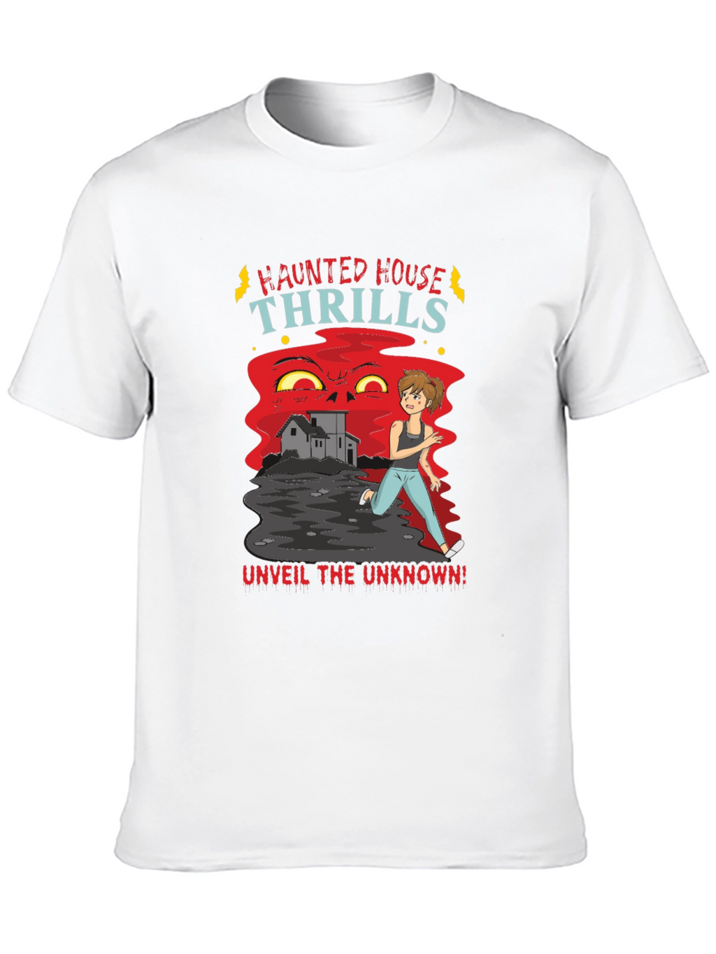 Haunted House Thrills Graphic Tee