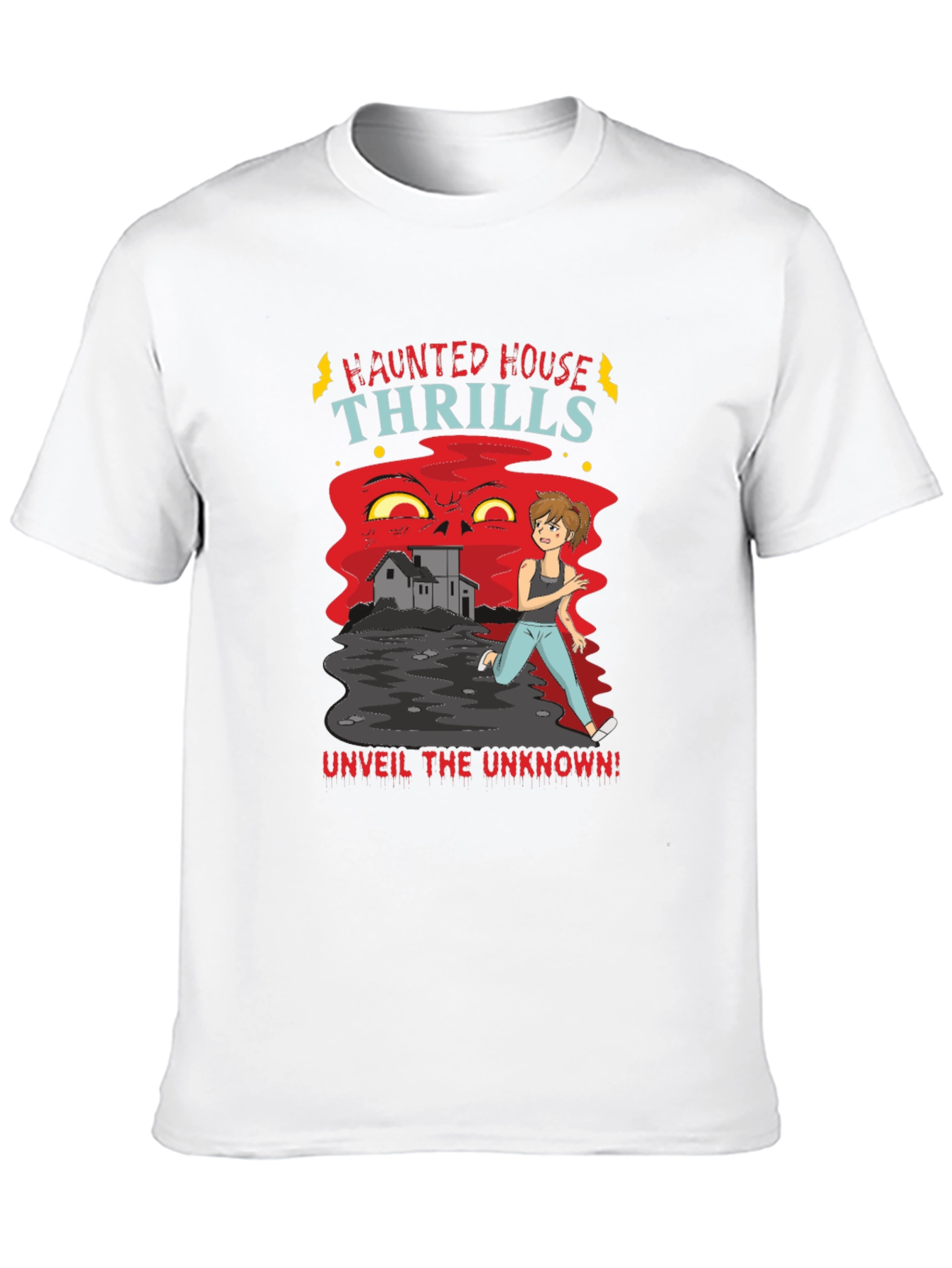 Haunted House Thrills Graphic Tee