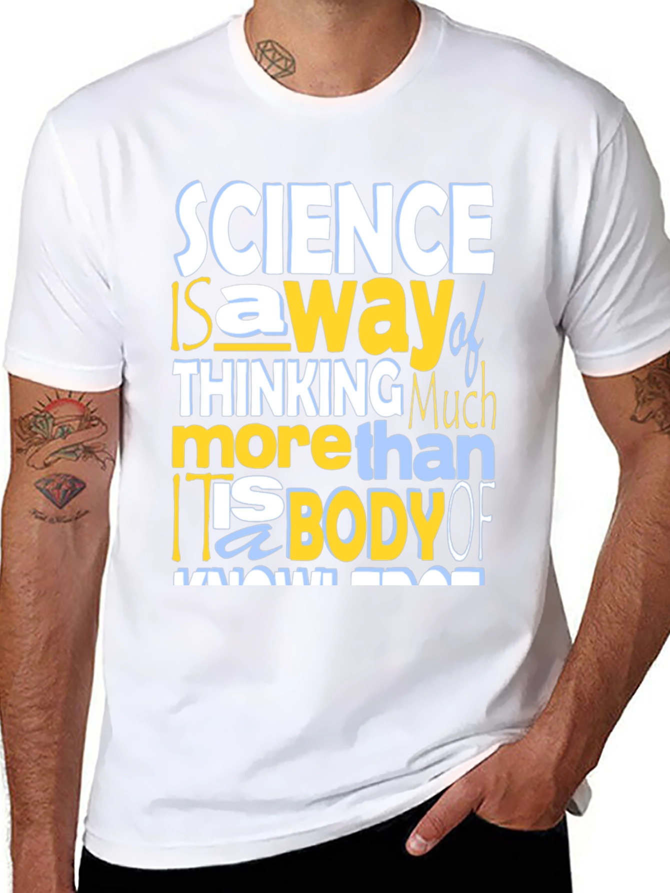 Science Thinking T-Shirt - Mens Crew Neck Tee