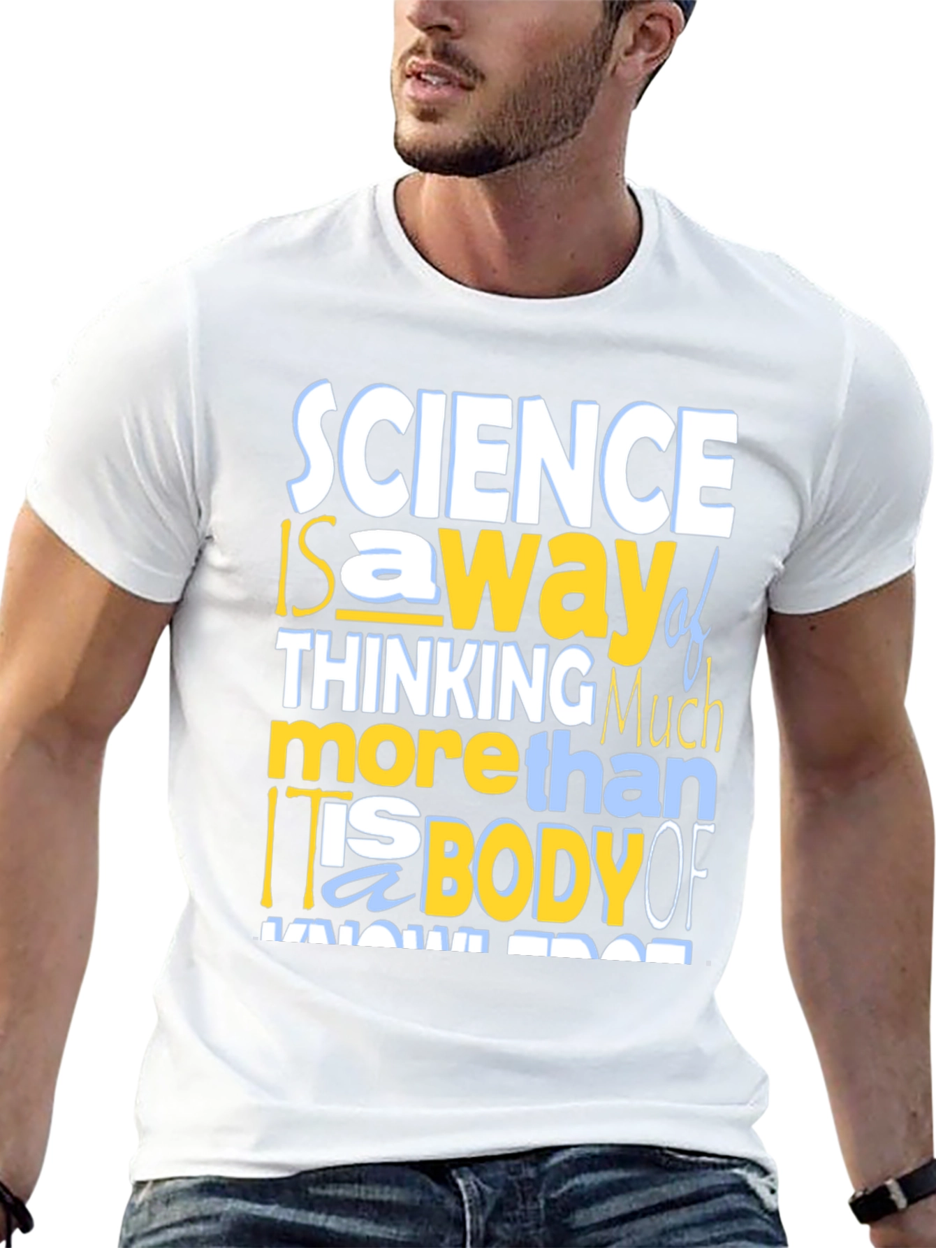 Science Thinking T-Shirt - Mens Crew Neck Tee