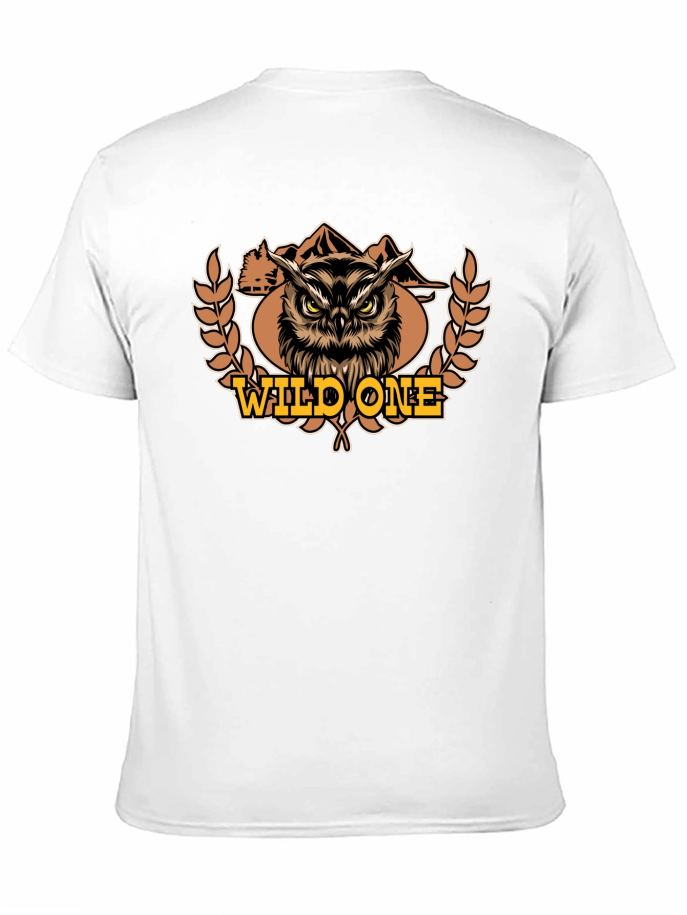 Wild One Owl Graphic Tee - Black Cotton T-Shirt