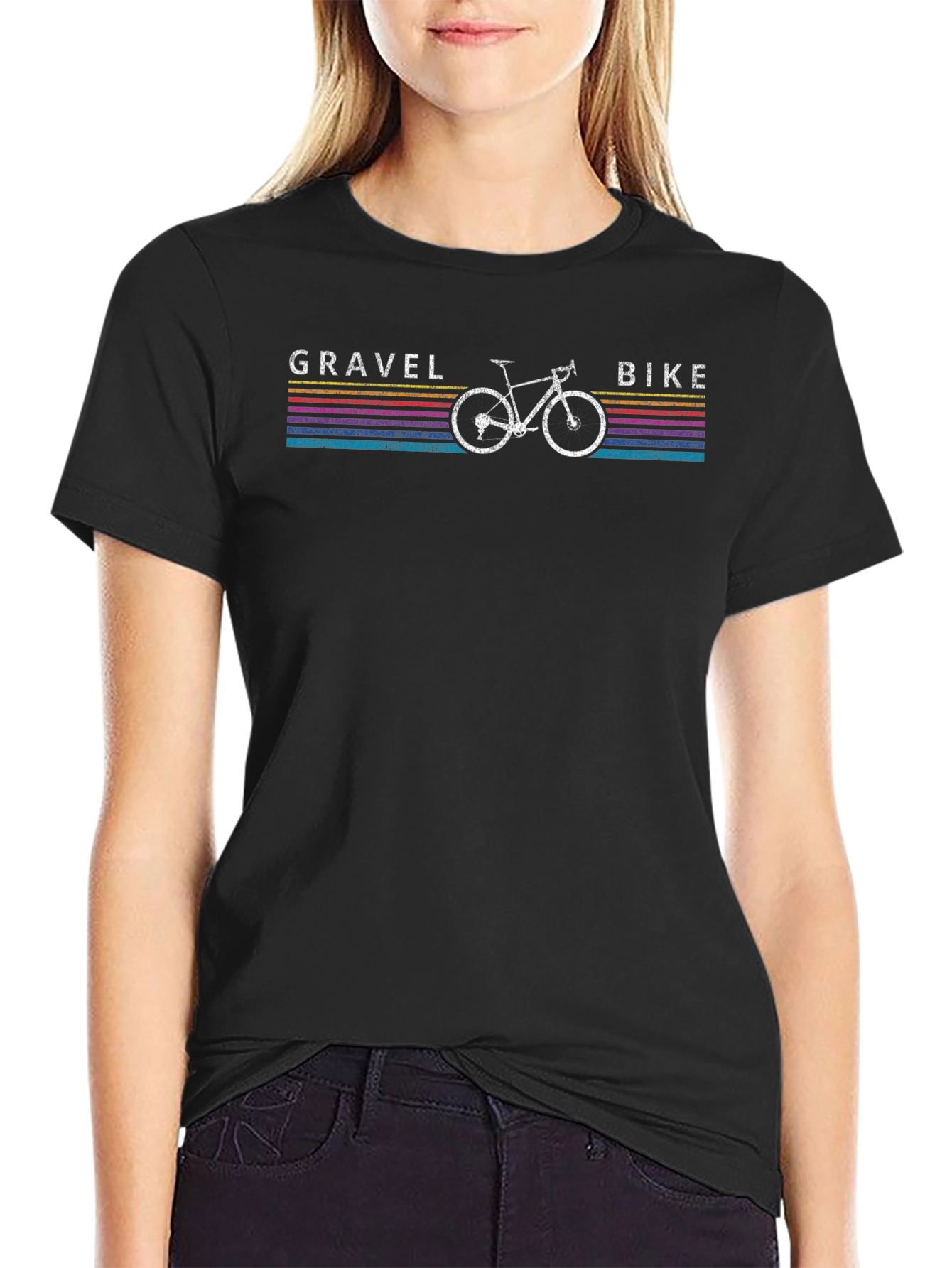 Gravel Bike Retro T-Shirt - Cycling Adventure Tee