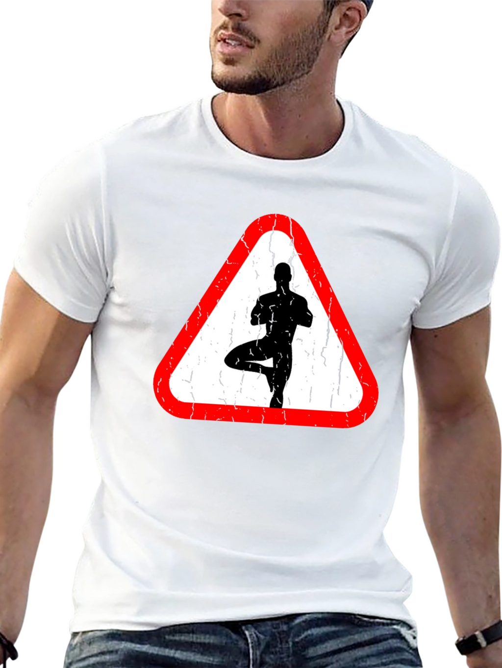 Yoga Warning Sign T-Shirt