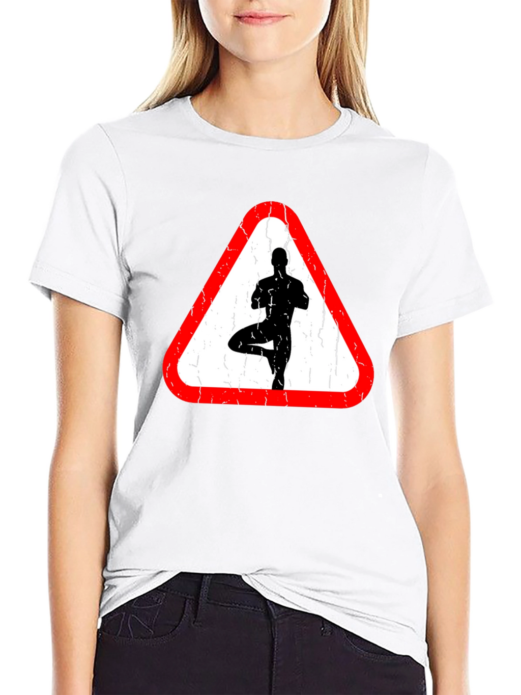 Yoga Warning Sign T-Shirt