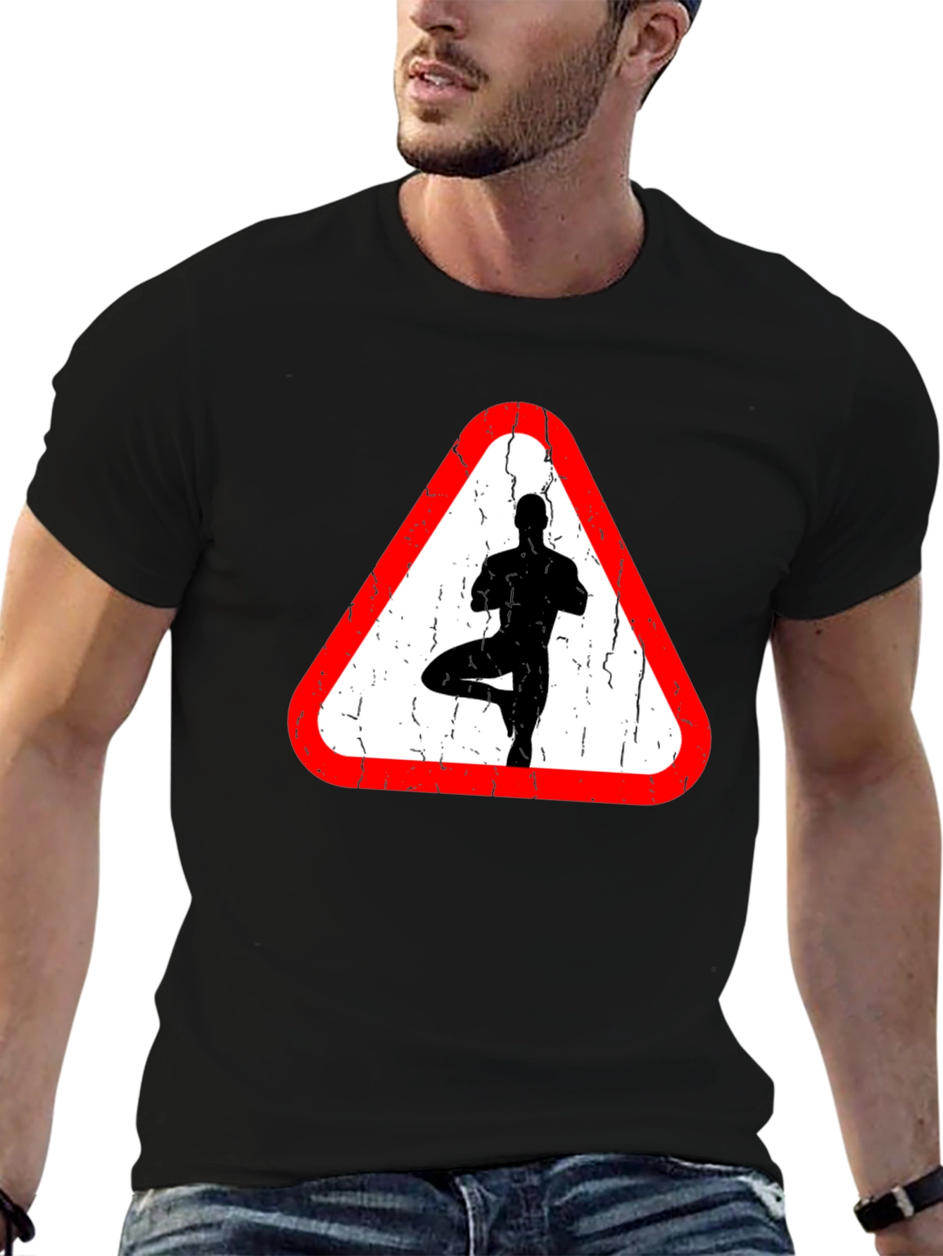 Yoga Warning Sign T-Shirt