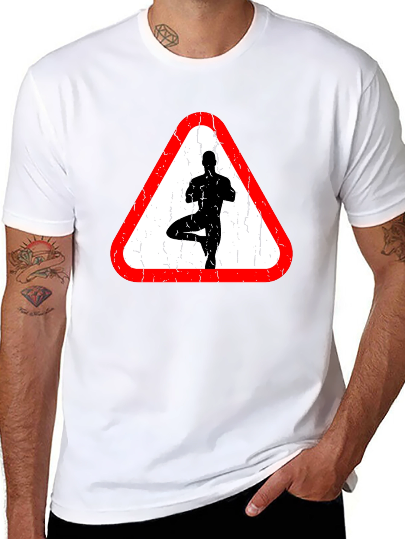 Yoga Warning Sign T-Shirt