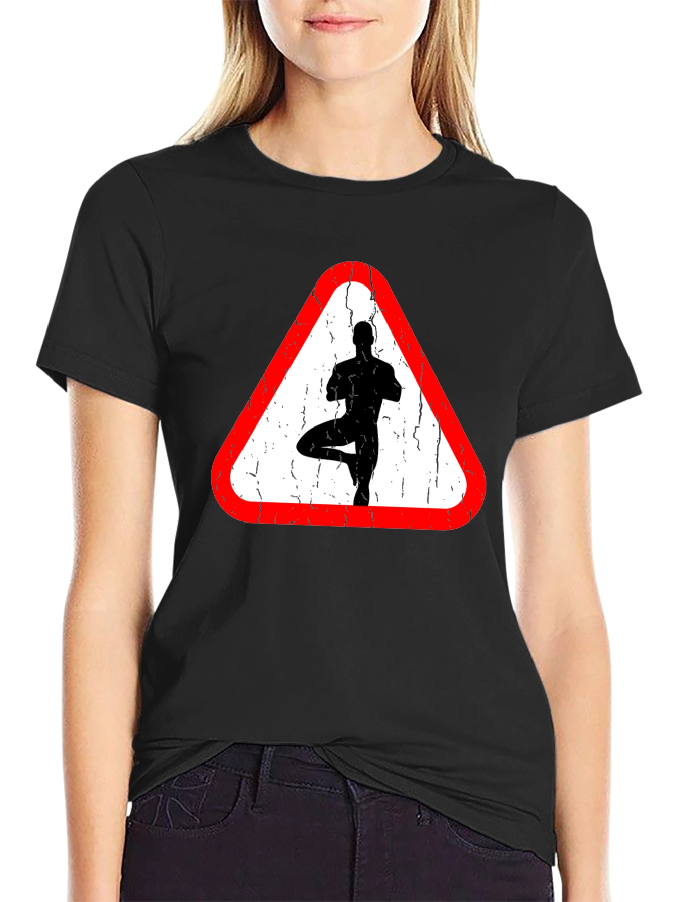 Yoga Warning Sign T-Shirt