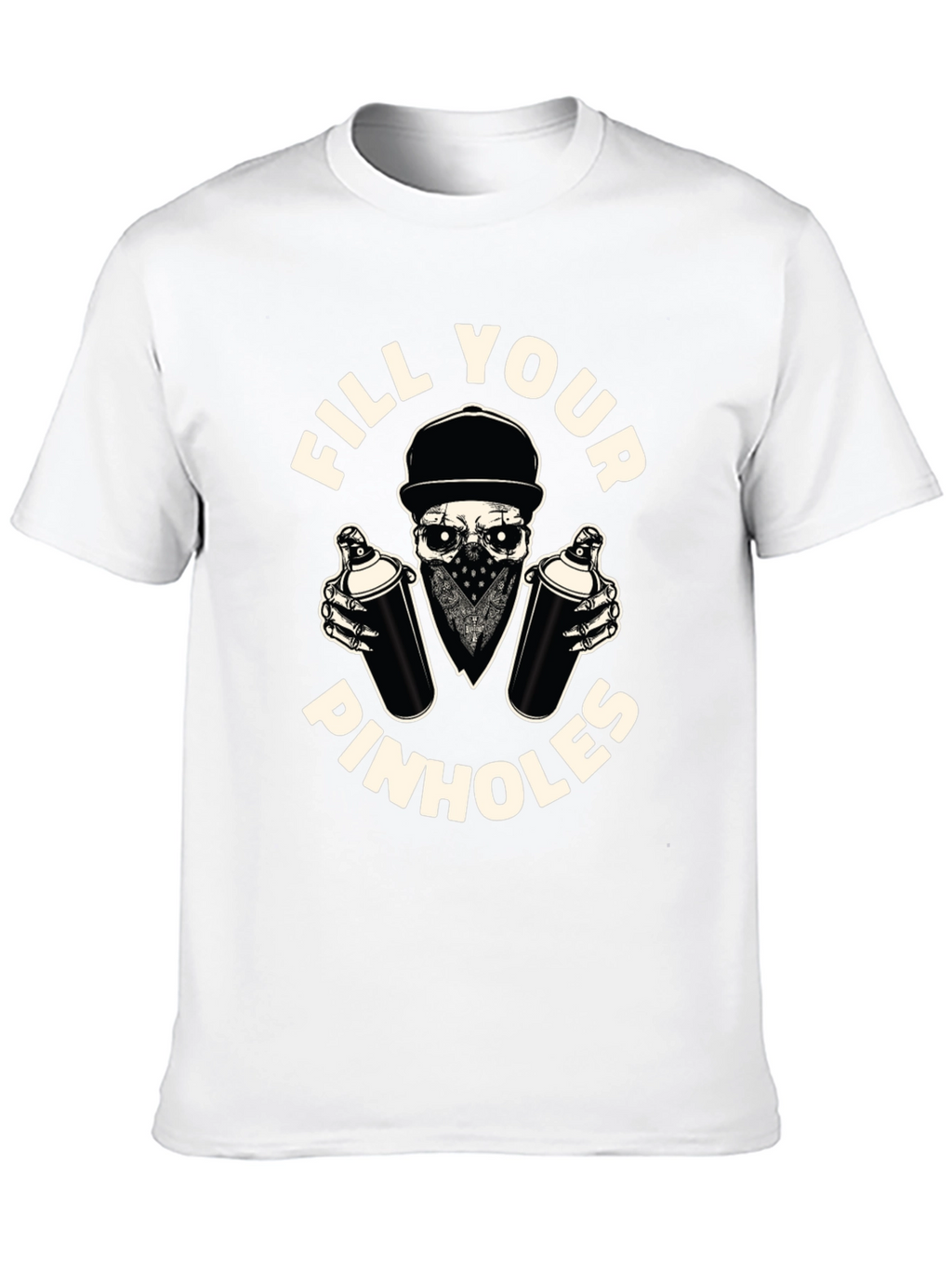 Fill Your Pinhole Graffiti Skull T-Shirt