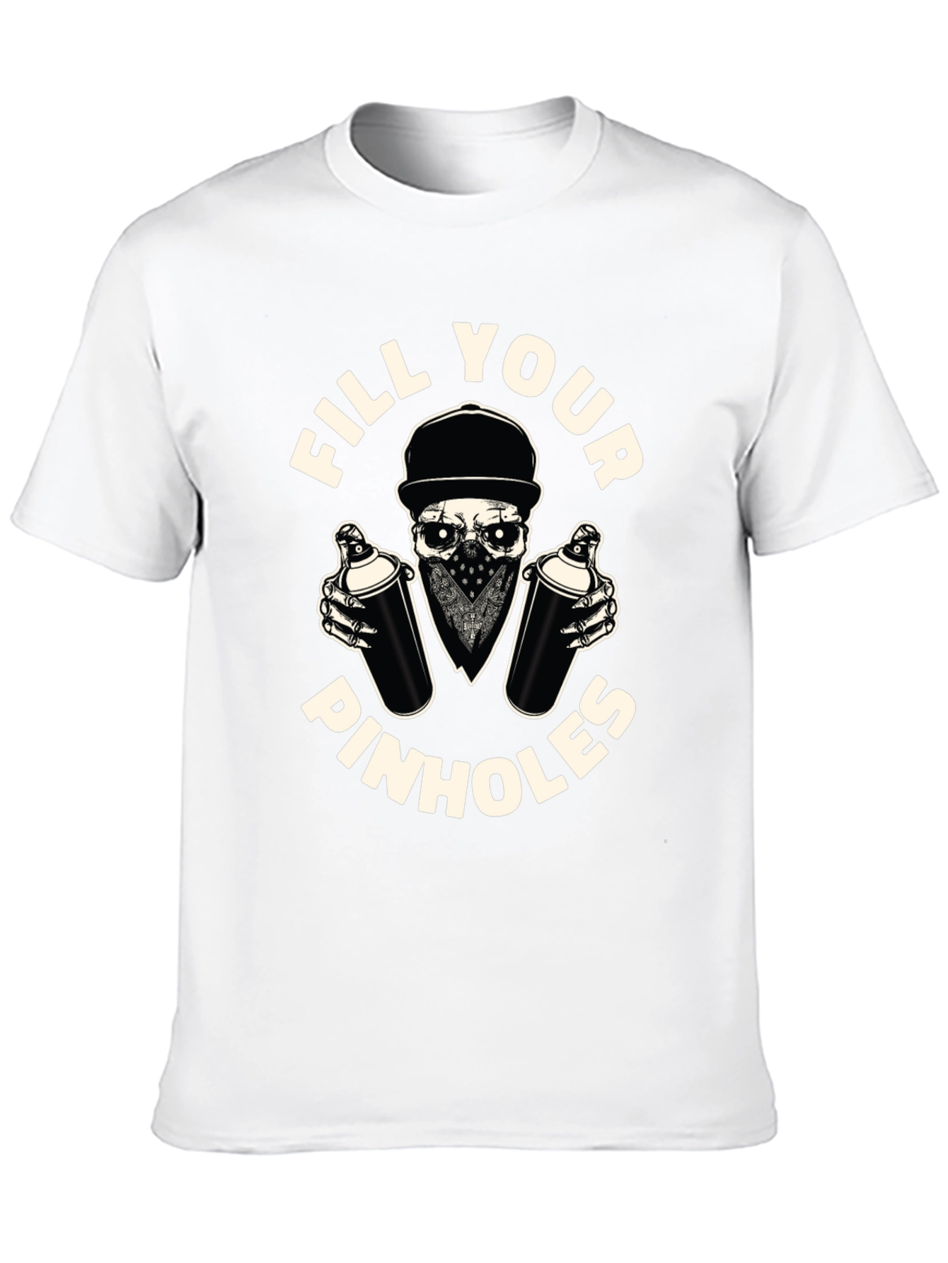 Fill Your Pinhole Graffiti Skull T-Shirt