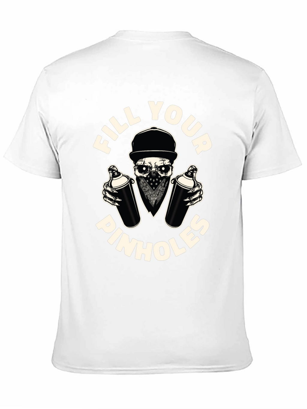 Fill Your Pinhole Graffiti Skull T-Shirt