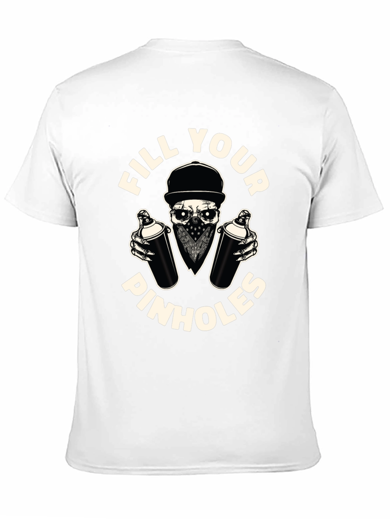 Fill Your Pinhole Graffiti Skull T-Shirt