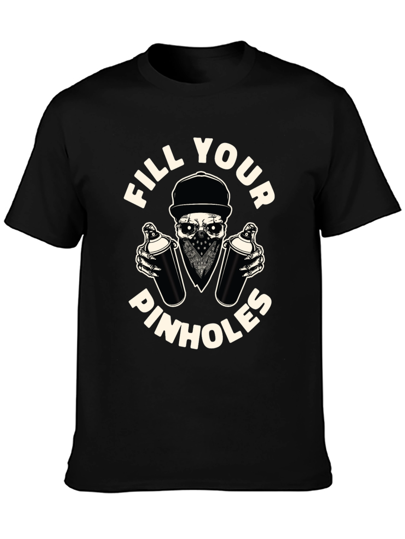 Fill Your Pinhole Graffiti Skull T-Shirt