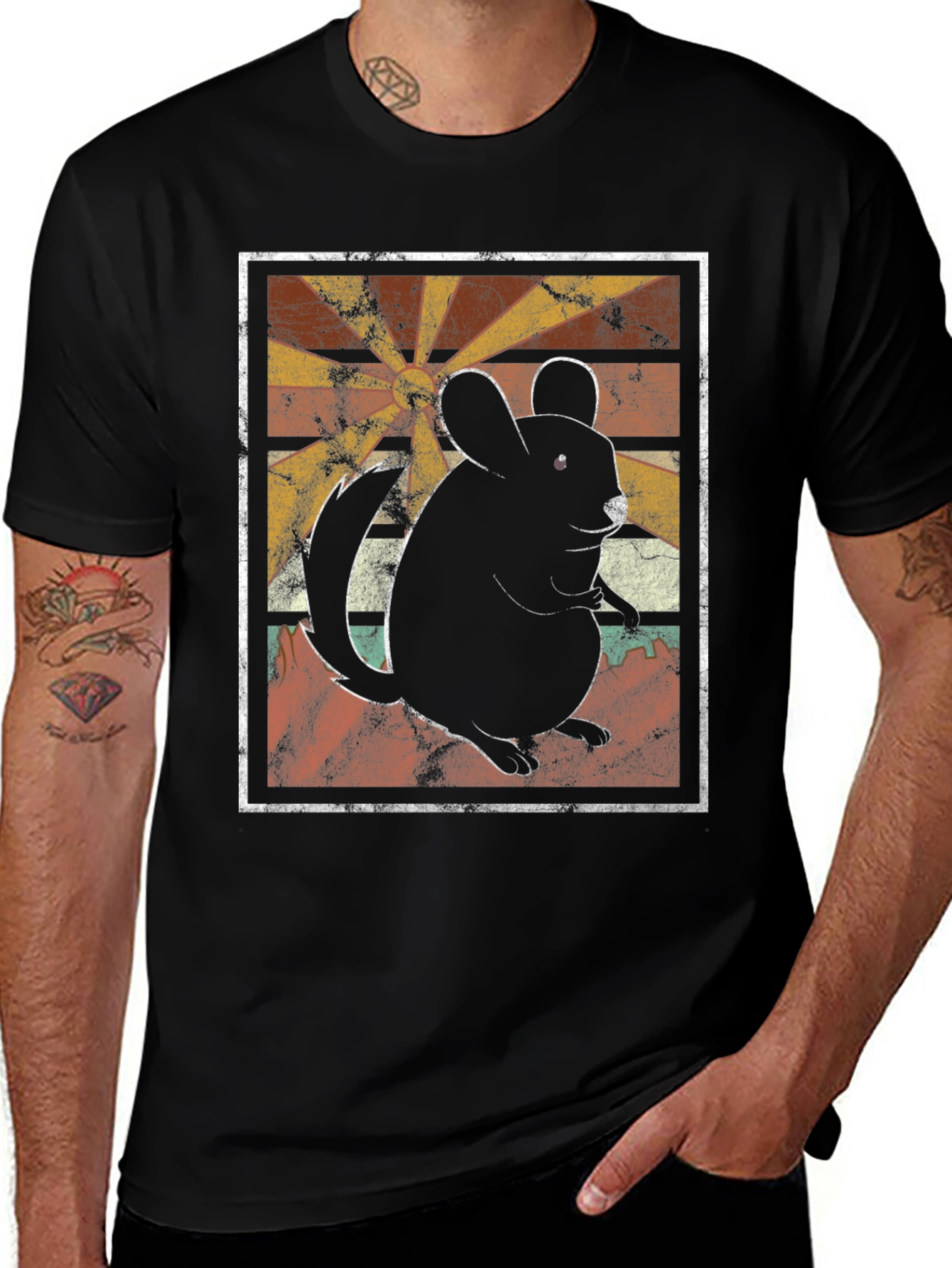 Retro Chinchilla T-Shirt - Unique Graphic Tee