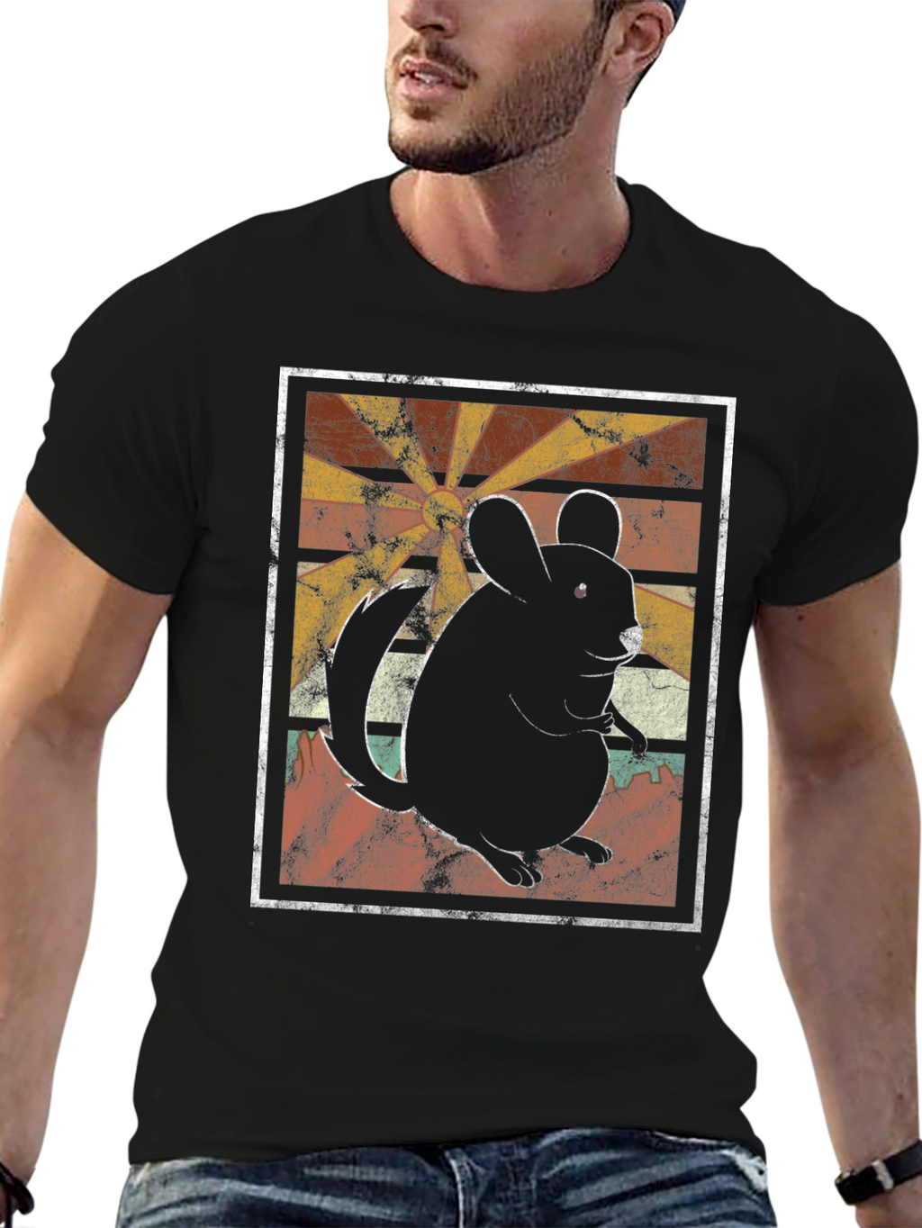 Retro Chinchilla T-Shirt - Unique Graphic Tee
