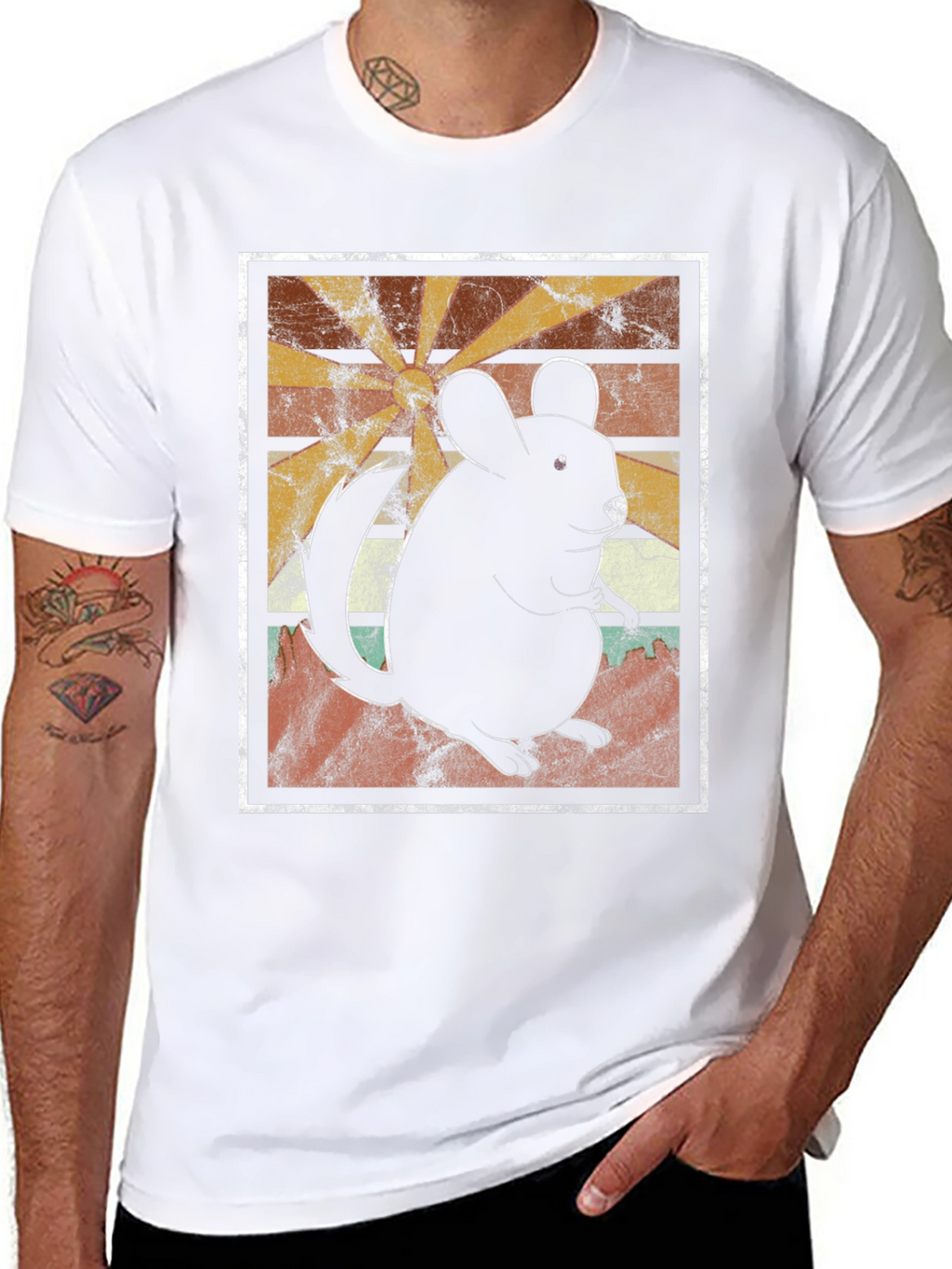Retro Chinchilla T-Shirt - Unique Graphic Tee
