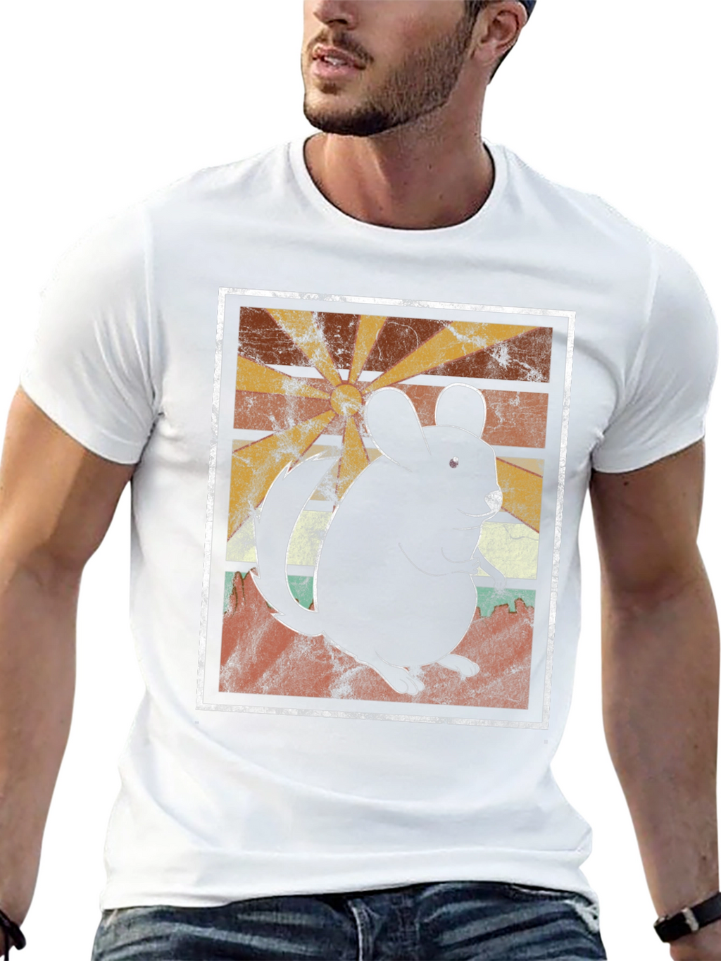 Retro Chinchilla T-Shirt - Unique Graphic Tee