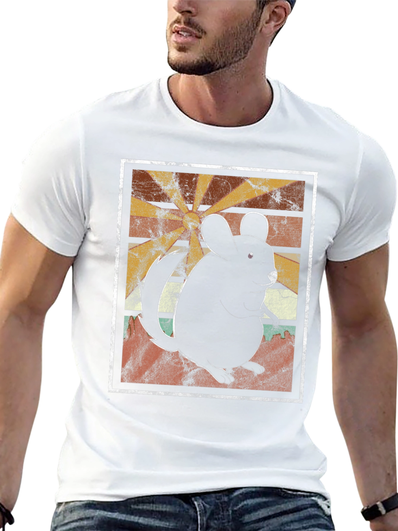 Retro Chinchilla T-Shirt - Unique Graphic Tee