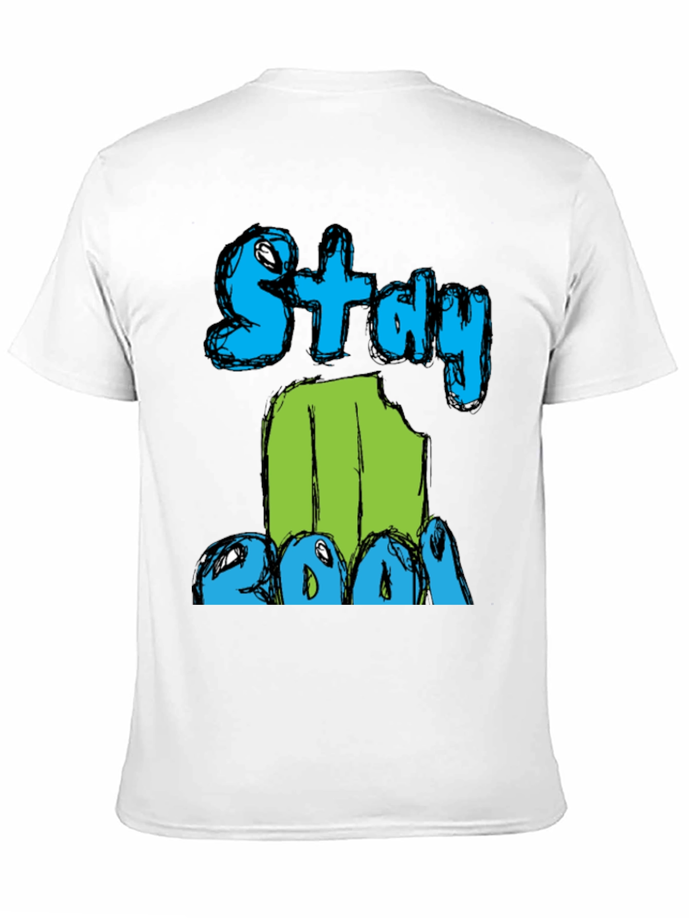 Stay Cool Graphic Print Mens Black T-Shirt