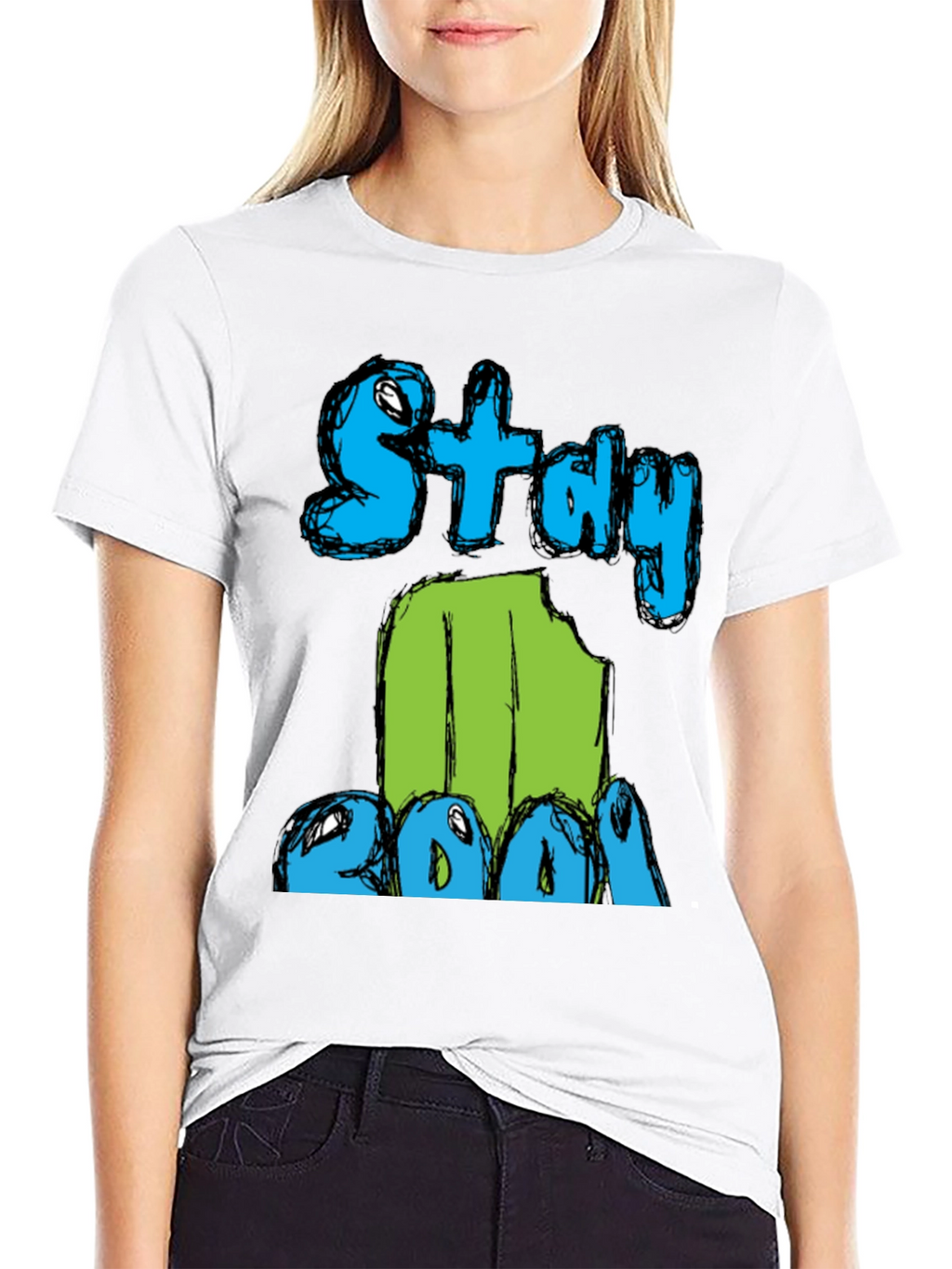 Stay Cool Graphic Print Mens Black T-Shirt