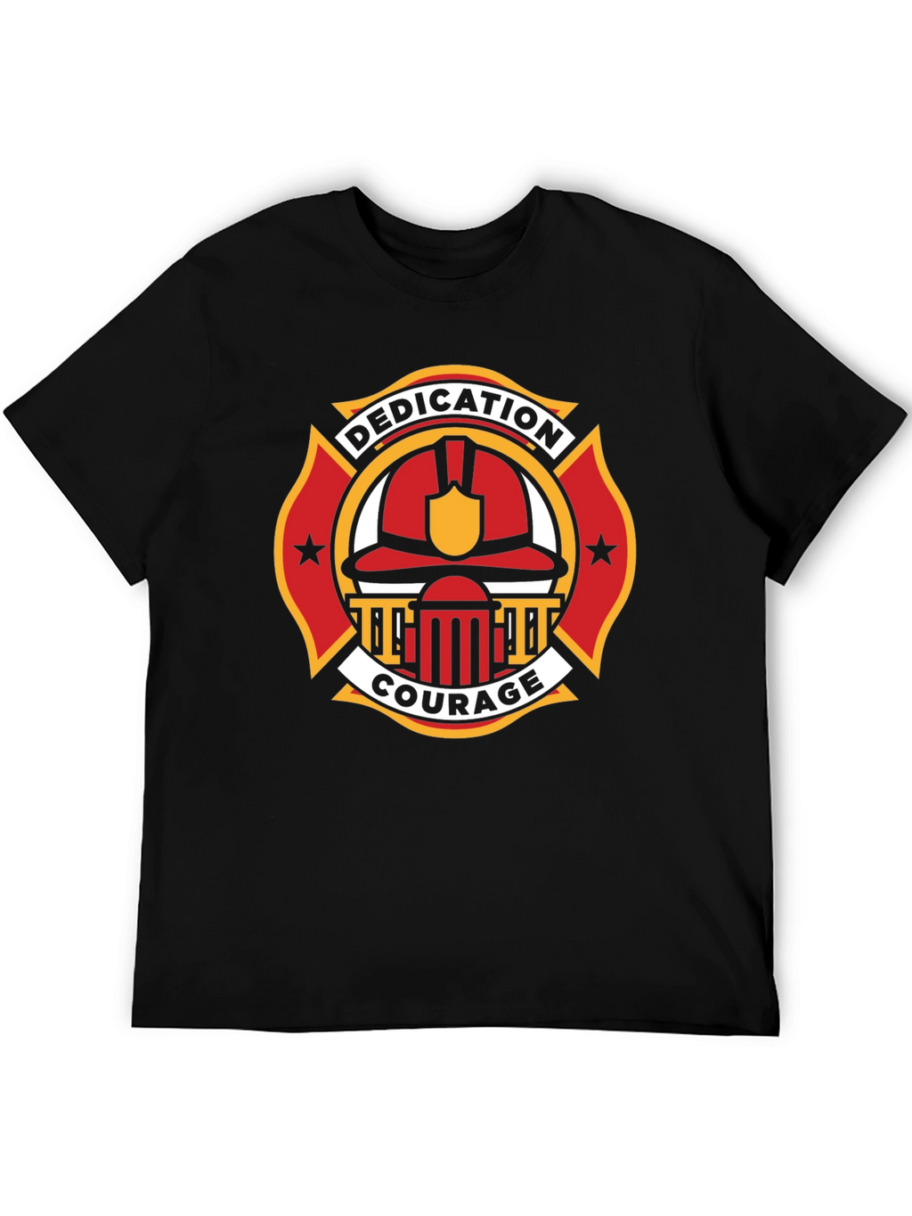 Firefighter Dedication Courage Graphic T-Shirt