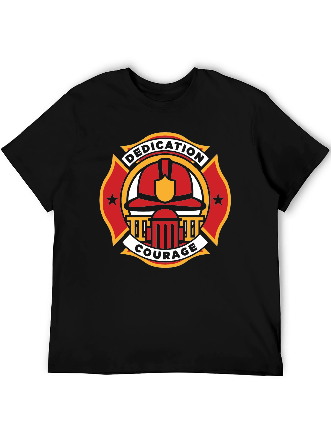 Firefighter Dedication Courage Graphic T-Shirt