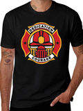 Firefighter Dedication Courage Graphic T-Shirt