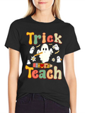 Trick or Teach Halloween Teacher T-Shirt