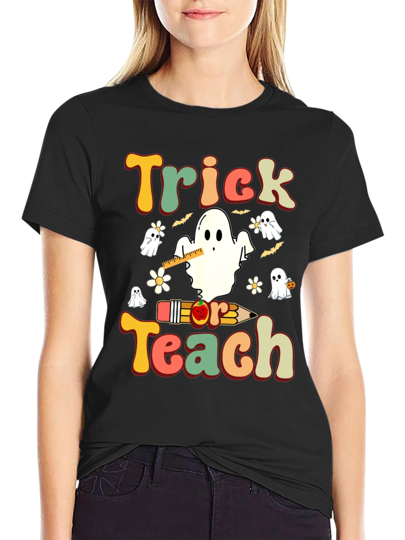 Trick or Teach Halloween Teacher T-Shirt
