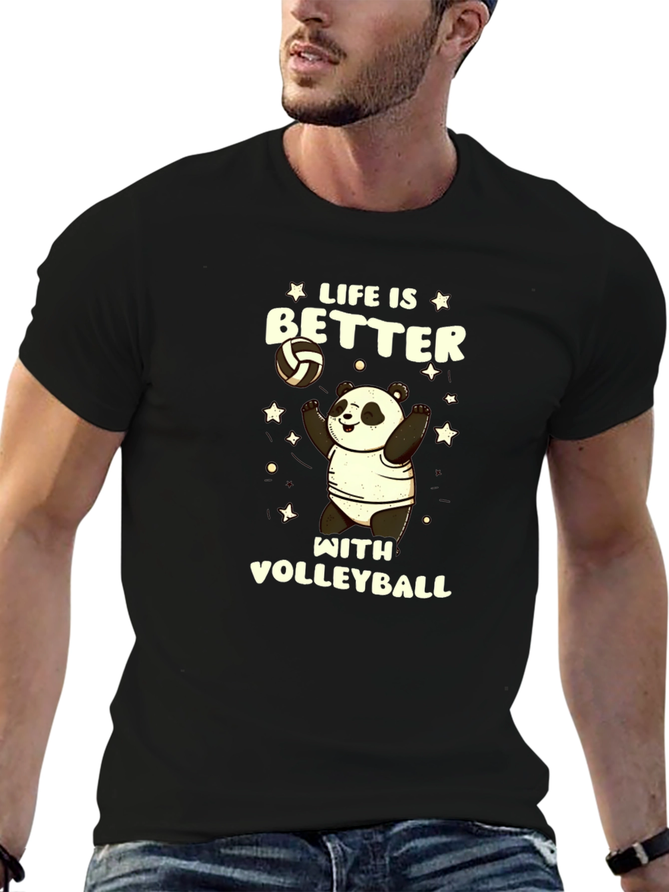 Life is Better with Volleyball Panda T-Shirt