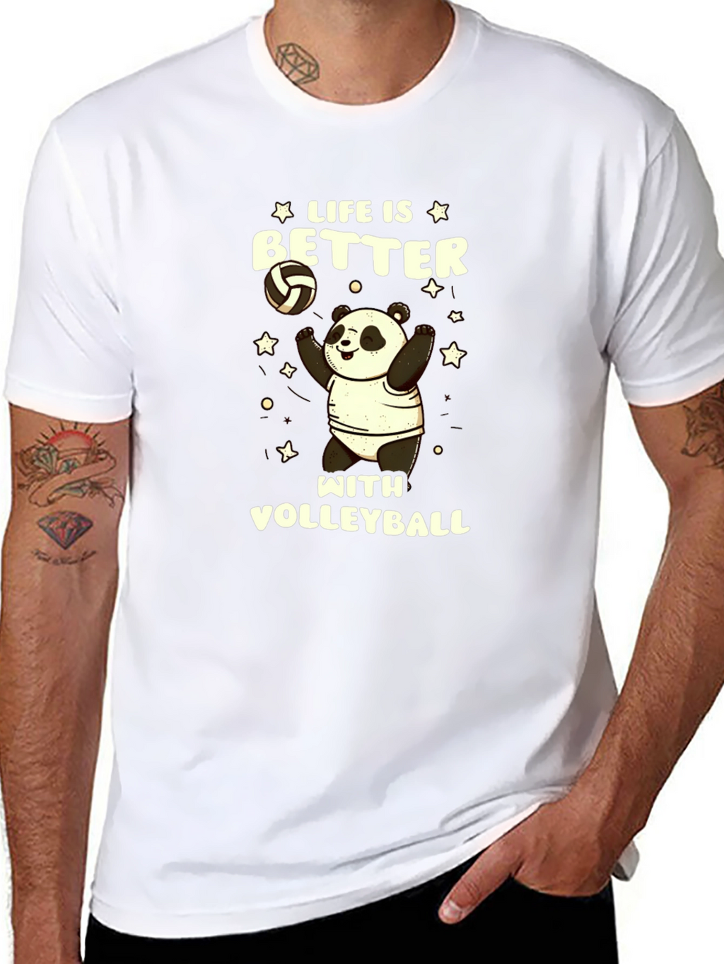 Life is Better with Volleyball Panda T-Shirt