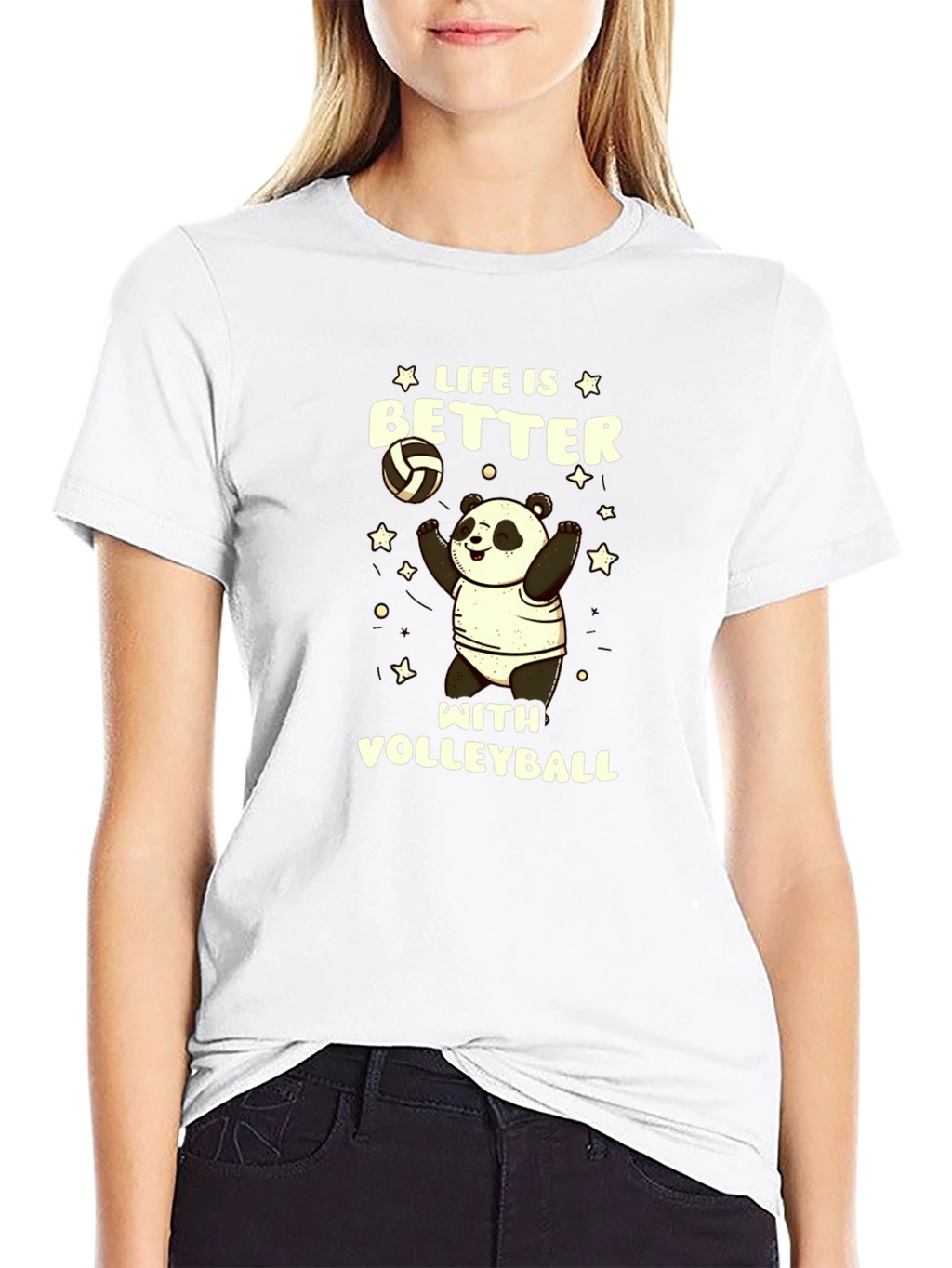 Life is Better with Volleyball Panda T-Shirt