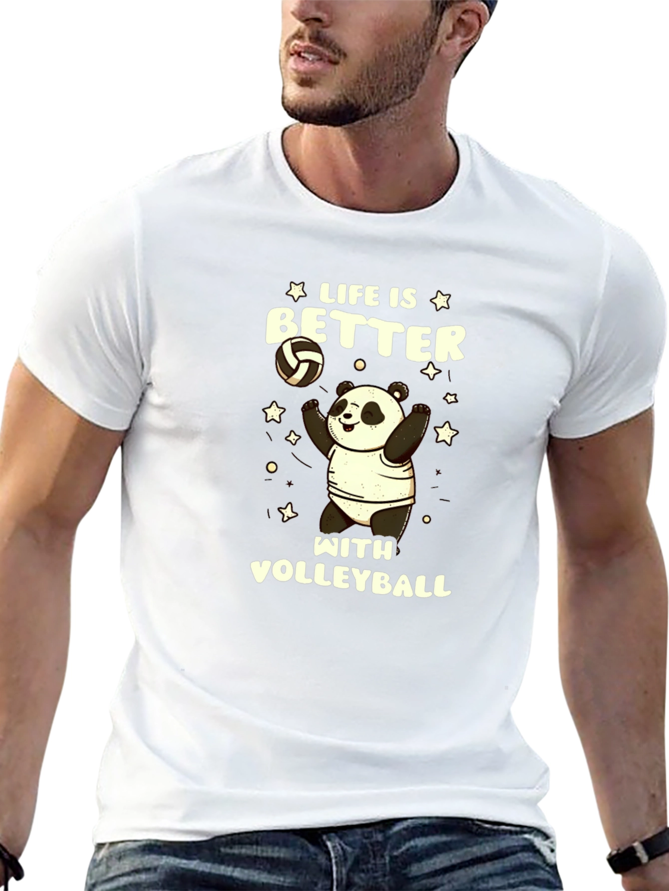 Life is Better with Volleyball Panda T-Shirt