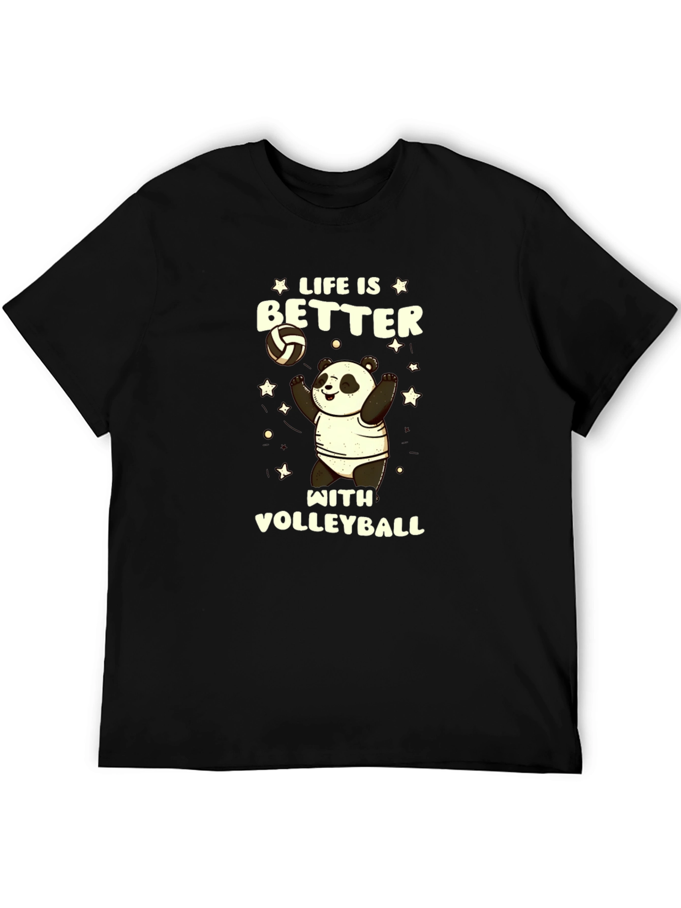 Life is Better with Volleyball Panda T-Shirt