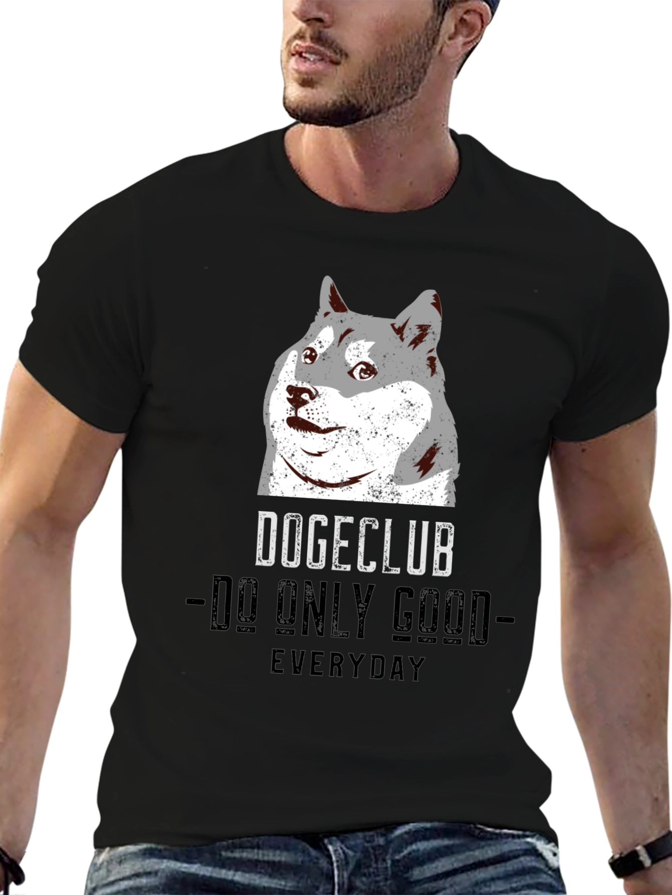 DogeClub Do Only Good Everyday Black T-Shirt