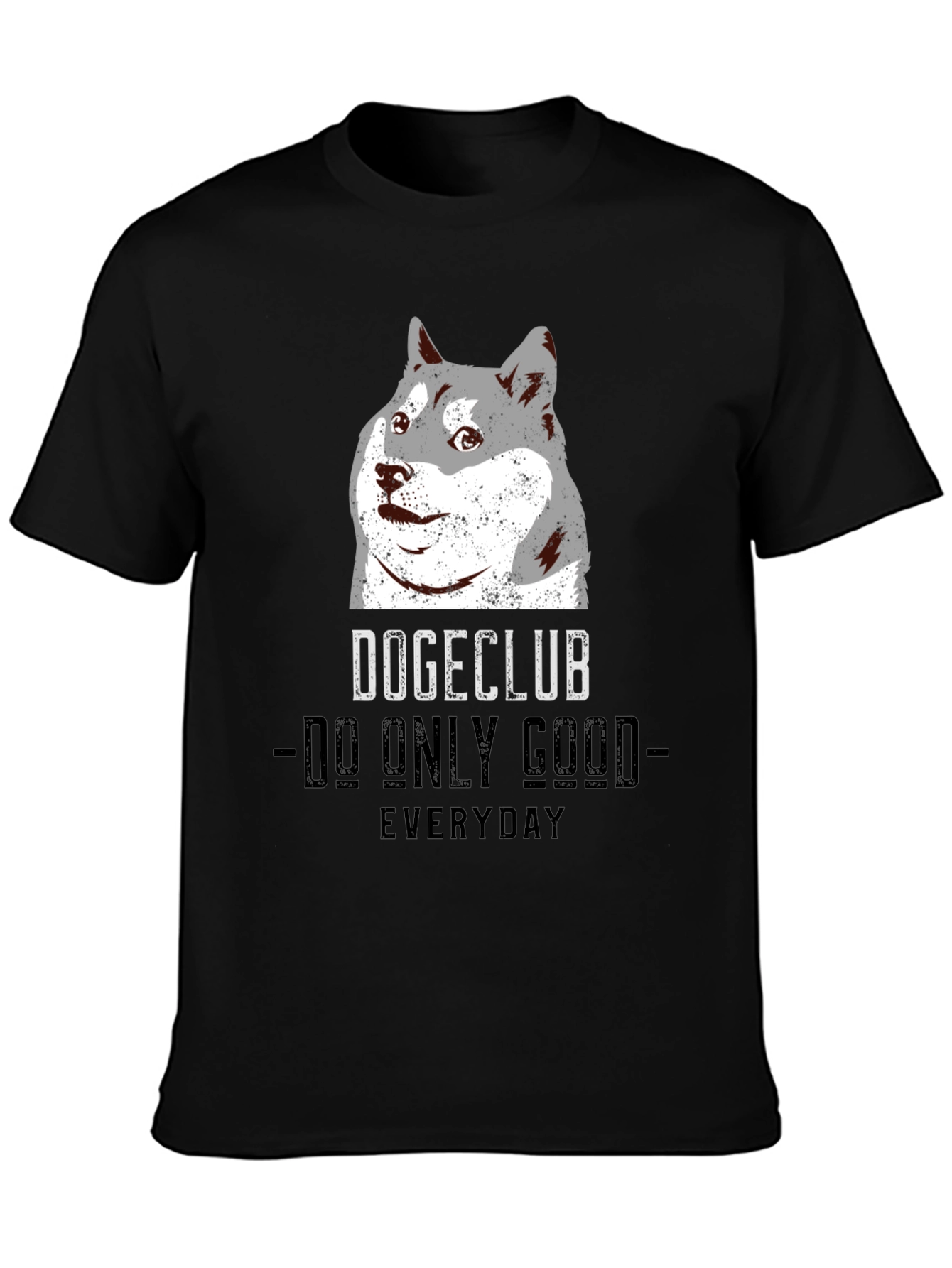 DogeClub Do Only Good Everyday Black T-Shirt
