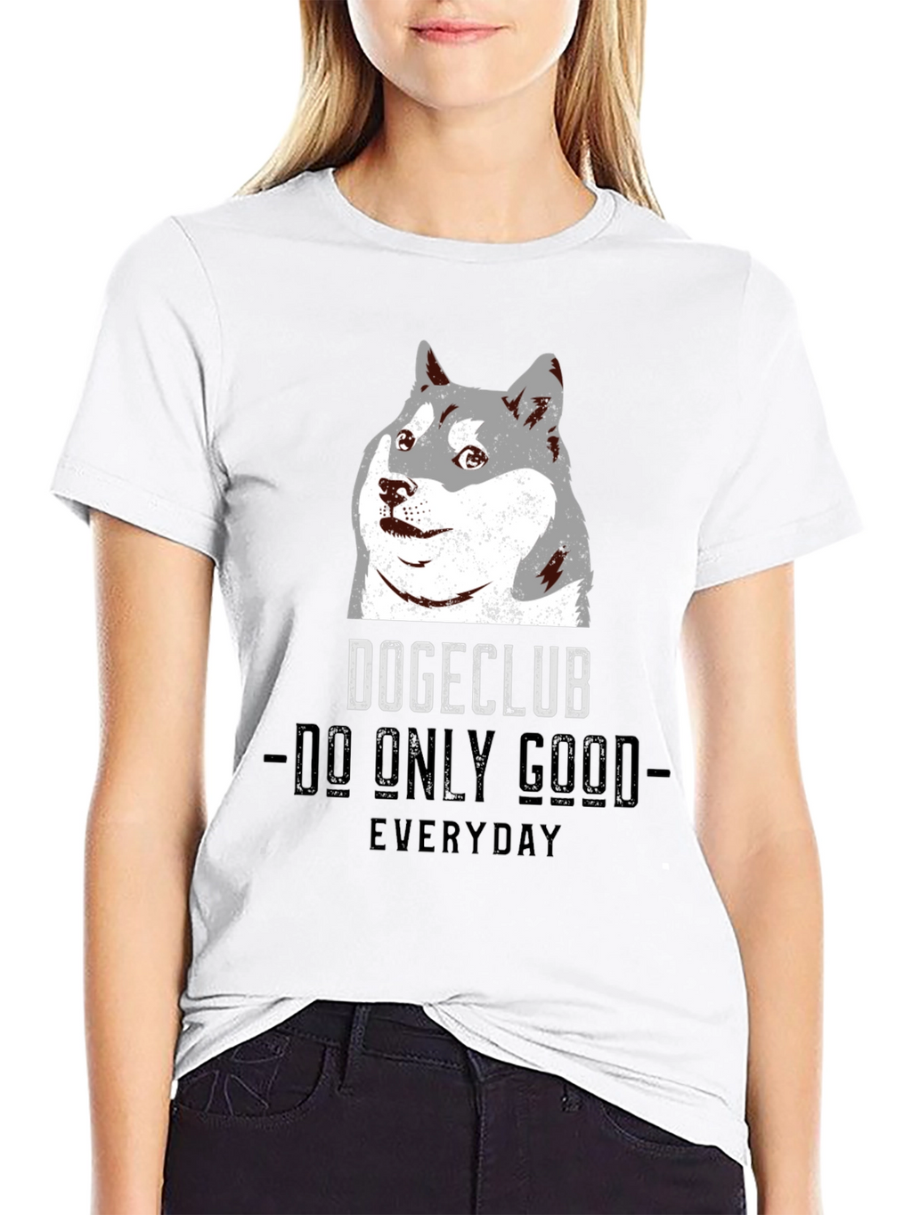 DogeClub Do Only Good Everyday Black T-Shirt