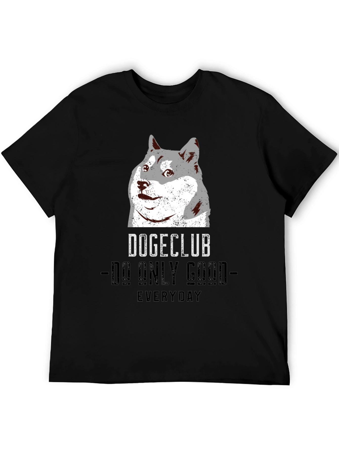 DogeClub Do Only Good Everyday Black T-Shirt