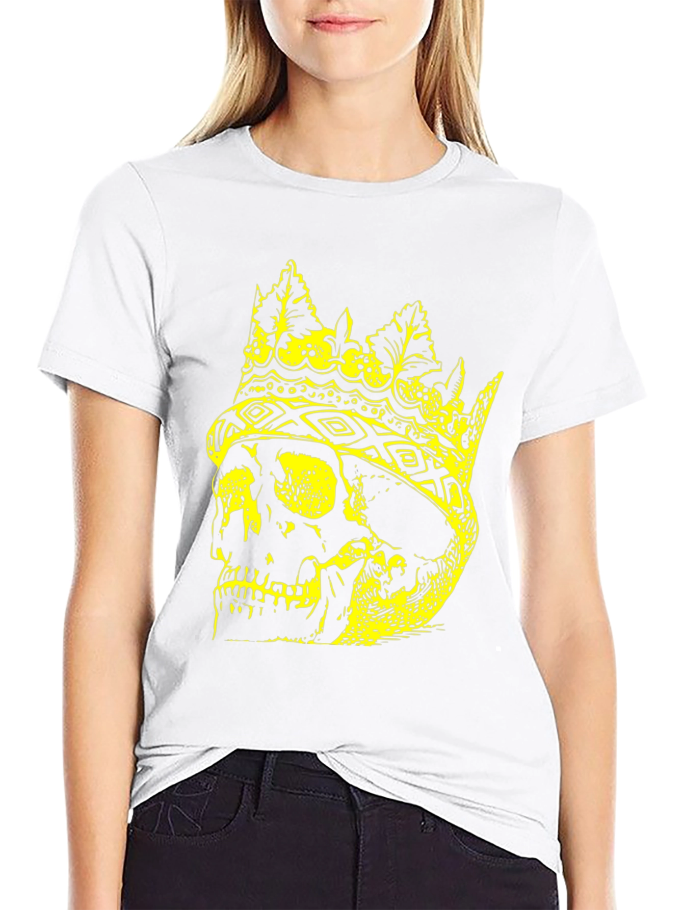 King Skull Graphic T-Shirt - Black