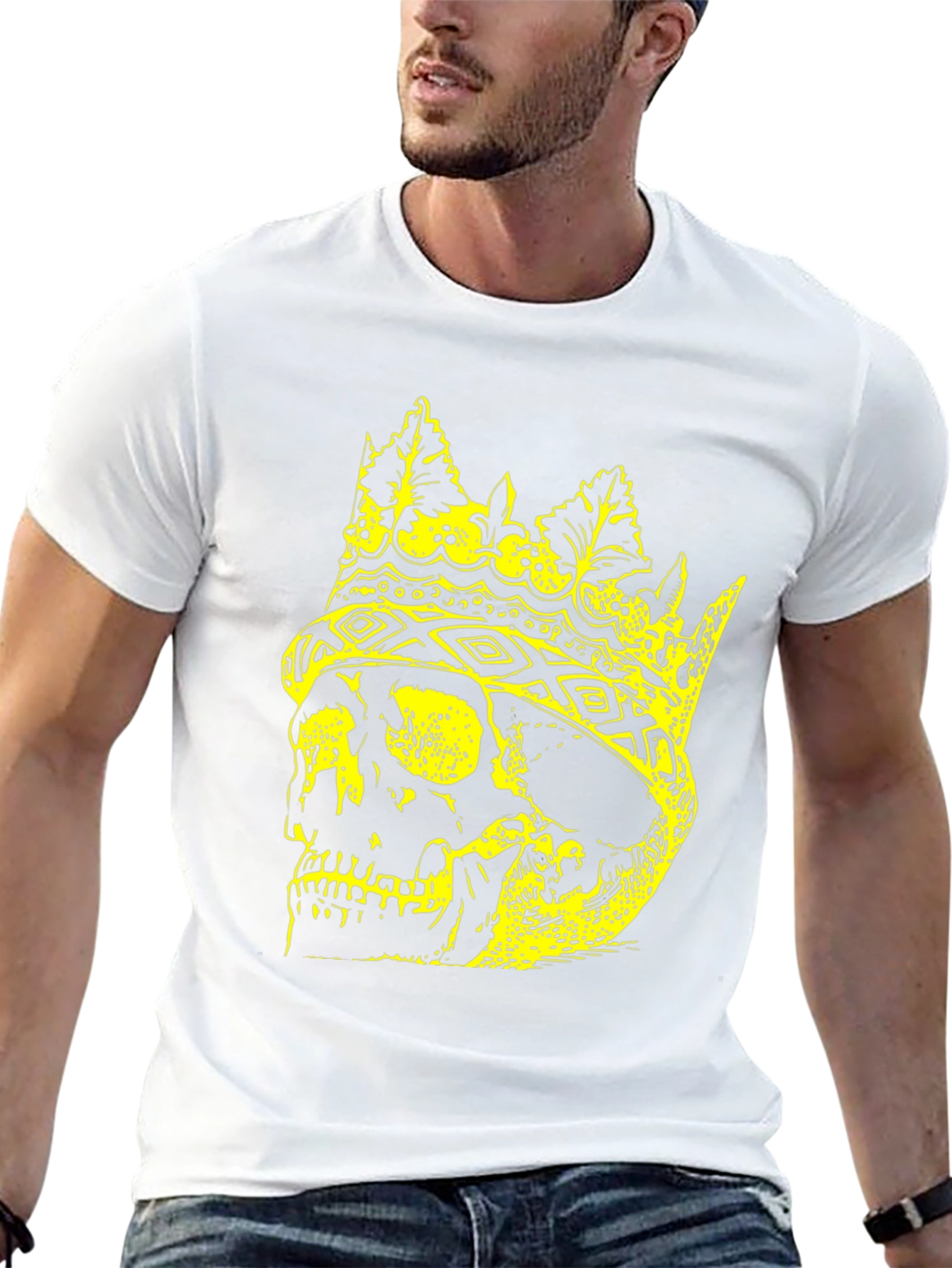 King Skull Graphic T-Shirt - Black